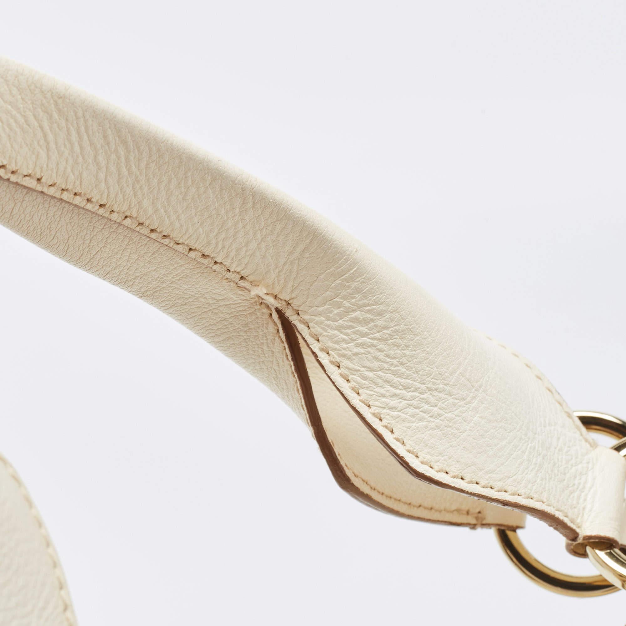 Cartier Off-White Leather Large Marcello de Cartier Bag In Good Condition In Dubai, Al Qouz 2