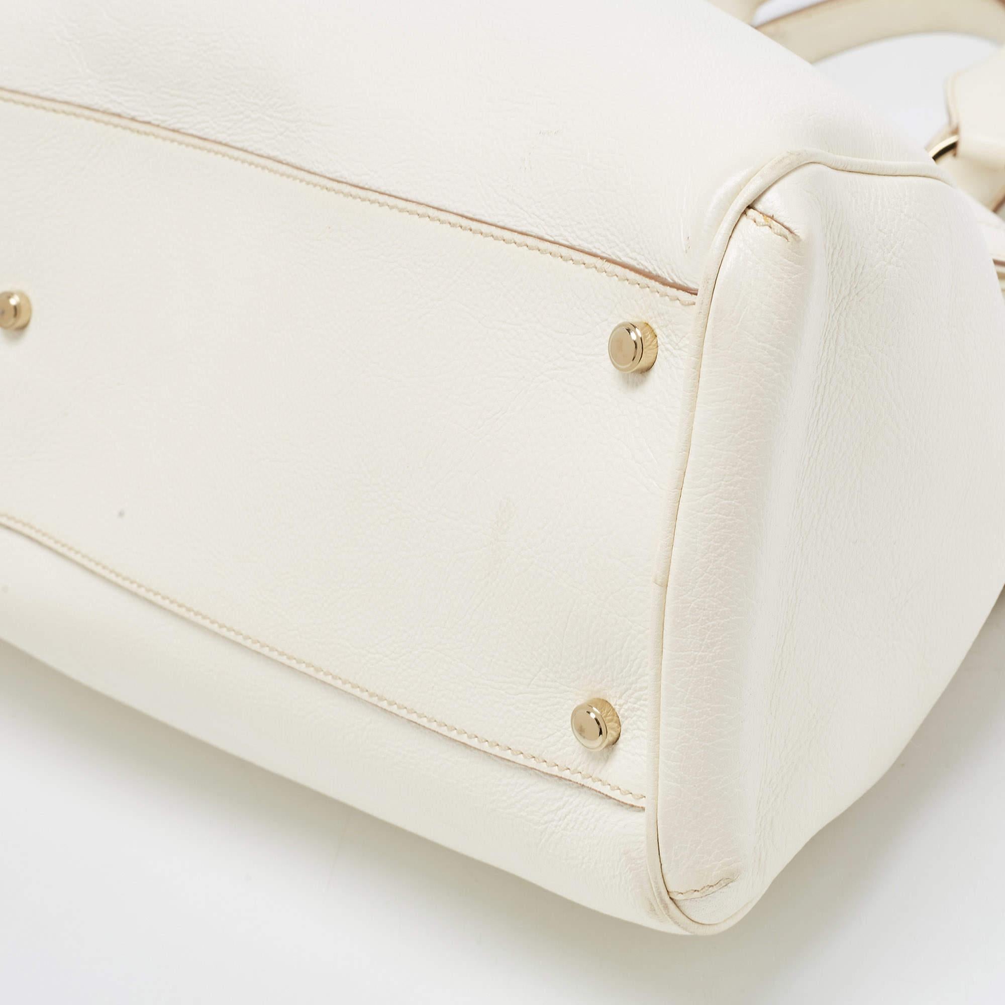 Cartier Off-White Leather Large Marcello de Cartier Bag 2