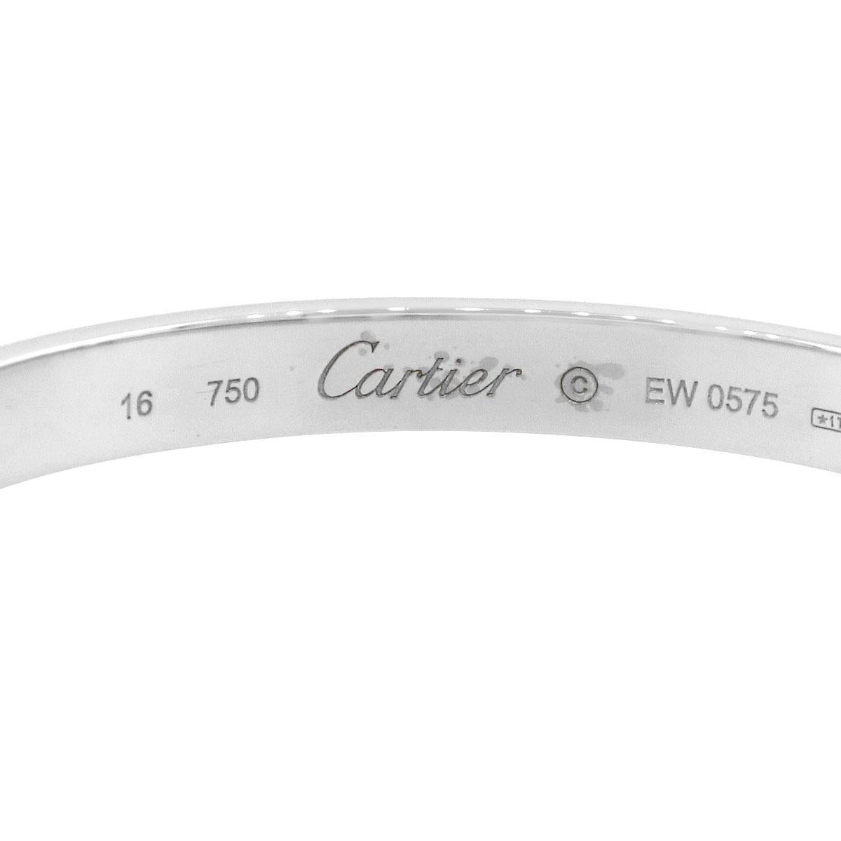 Cartier Old Style Love Bangle Bracelet In Excellent Condition In Boca Raton, FL