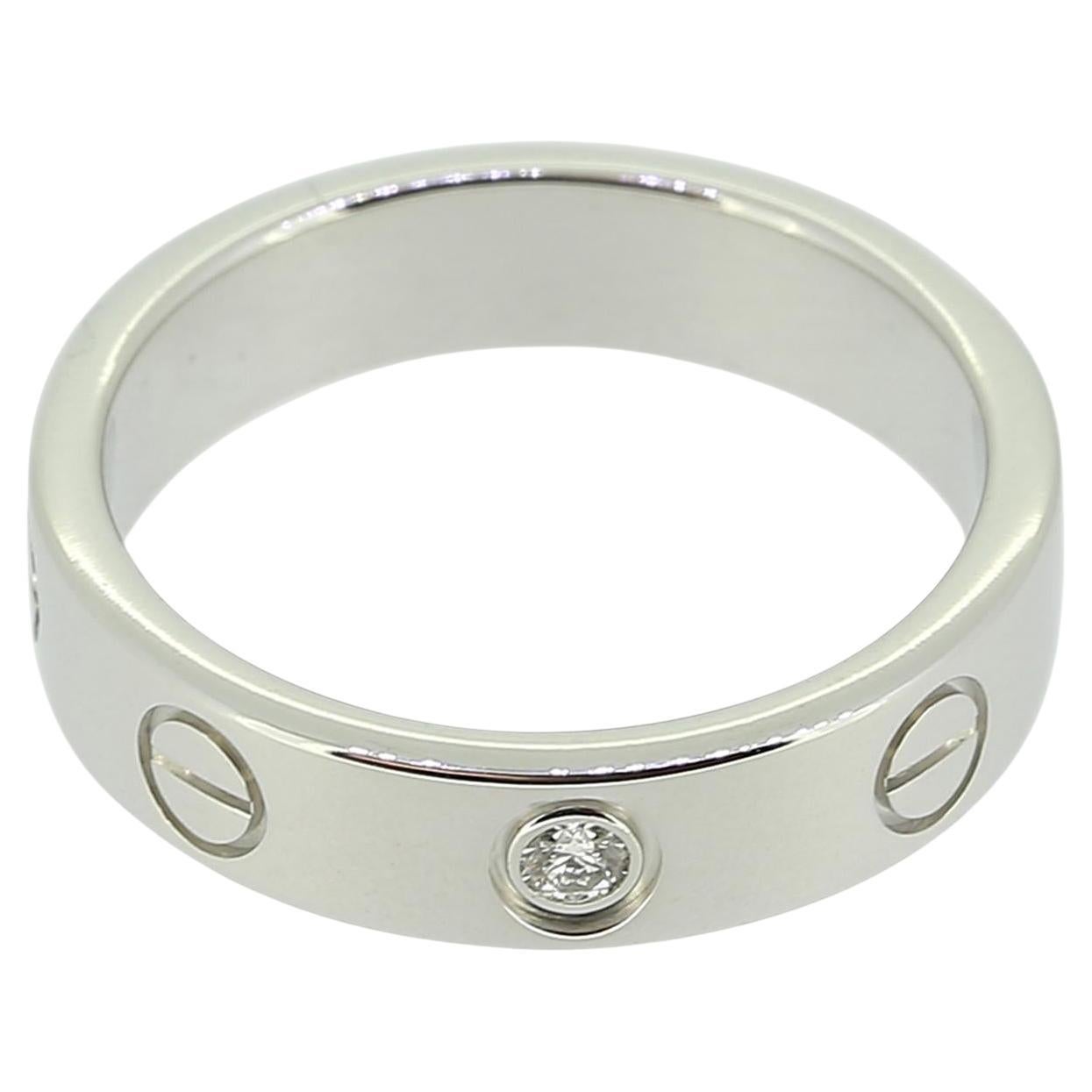 Cartier One Diamond Small LOVE Ring Size G 1/2 (46)