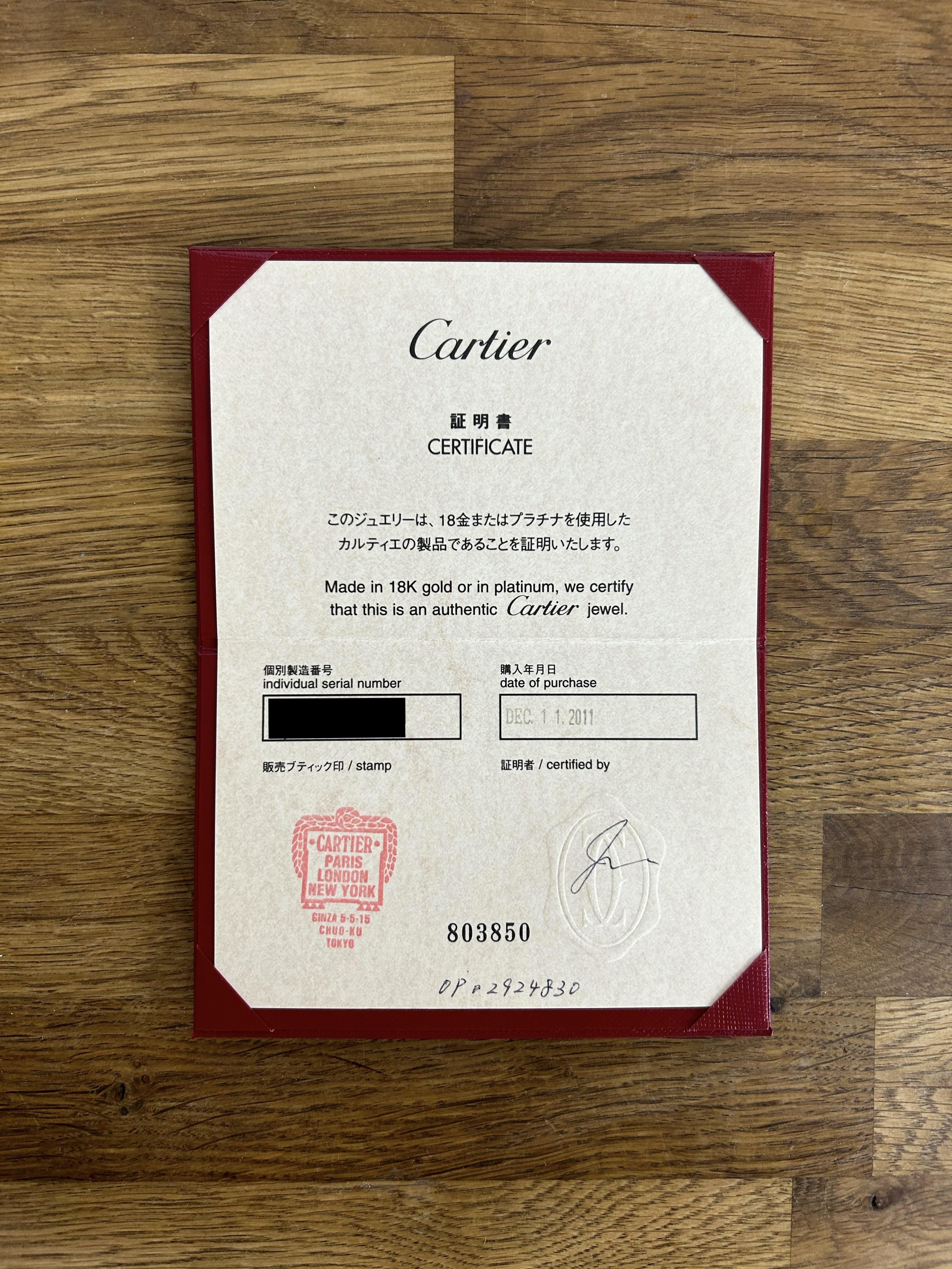 Brilliant Cut Cartier One Diamond Small LOVE Ring Size H 1/2 (47) For Sale