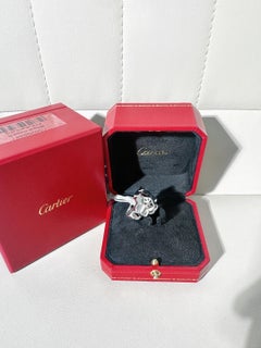 Anello Panthère de Cartier in oro bianco 18 carati con smeraldi d'onice misura 48