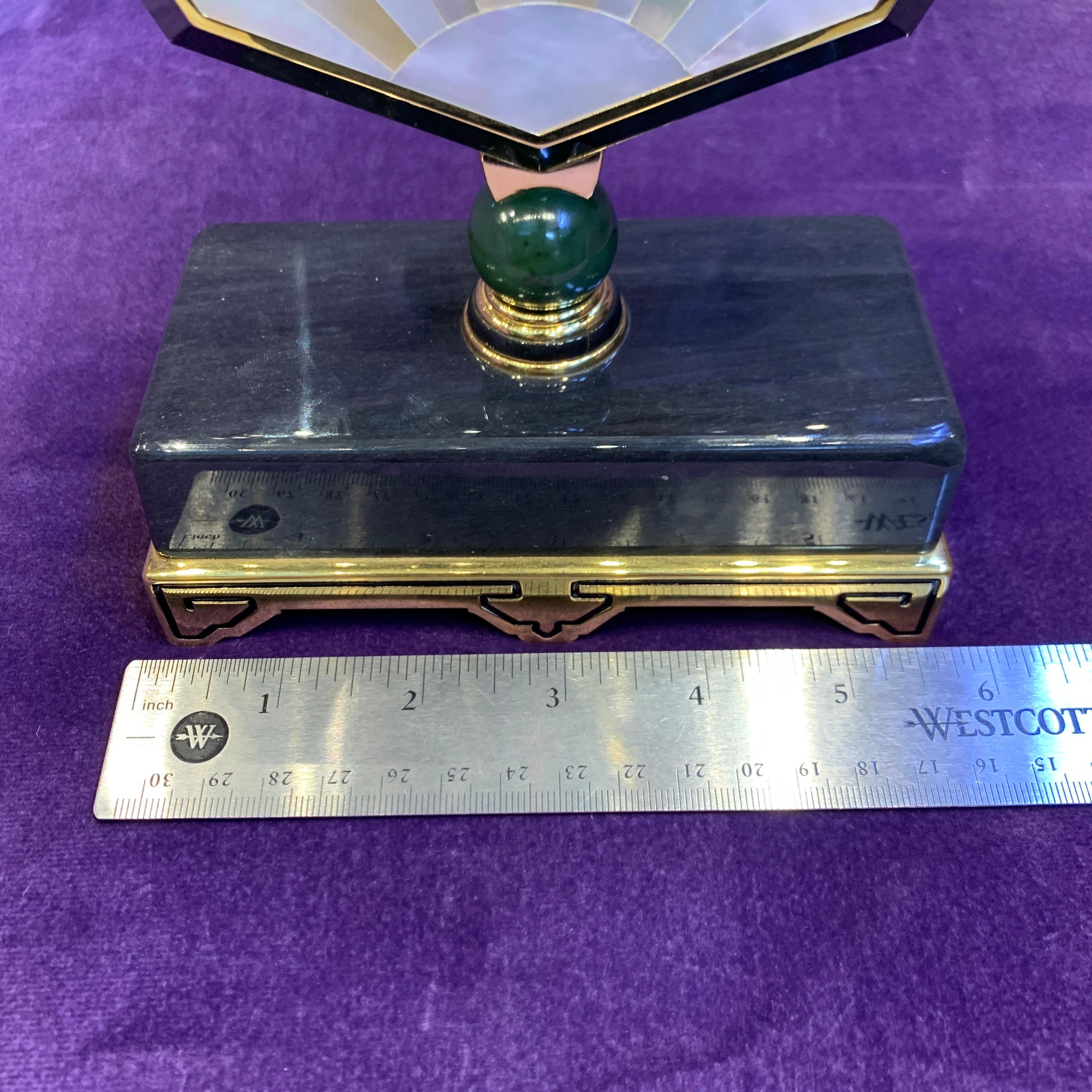 Cartier Onyx & Mother of Pearl Desk Clock For Sale 9