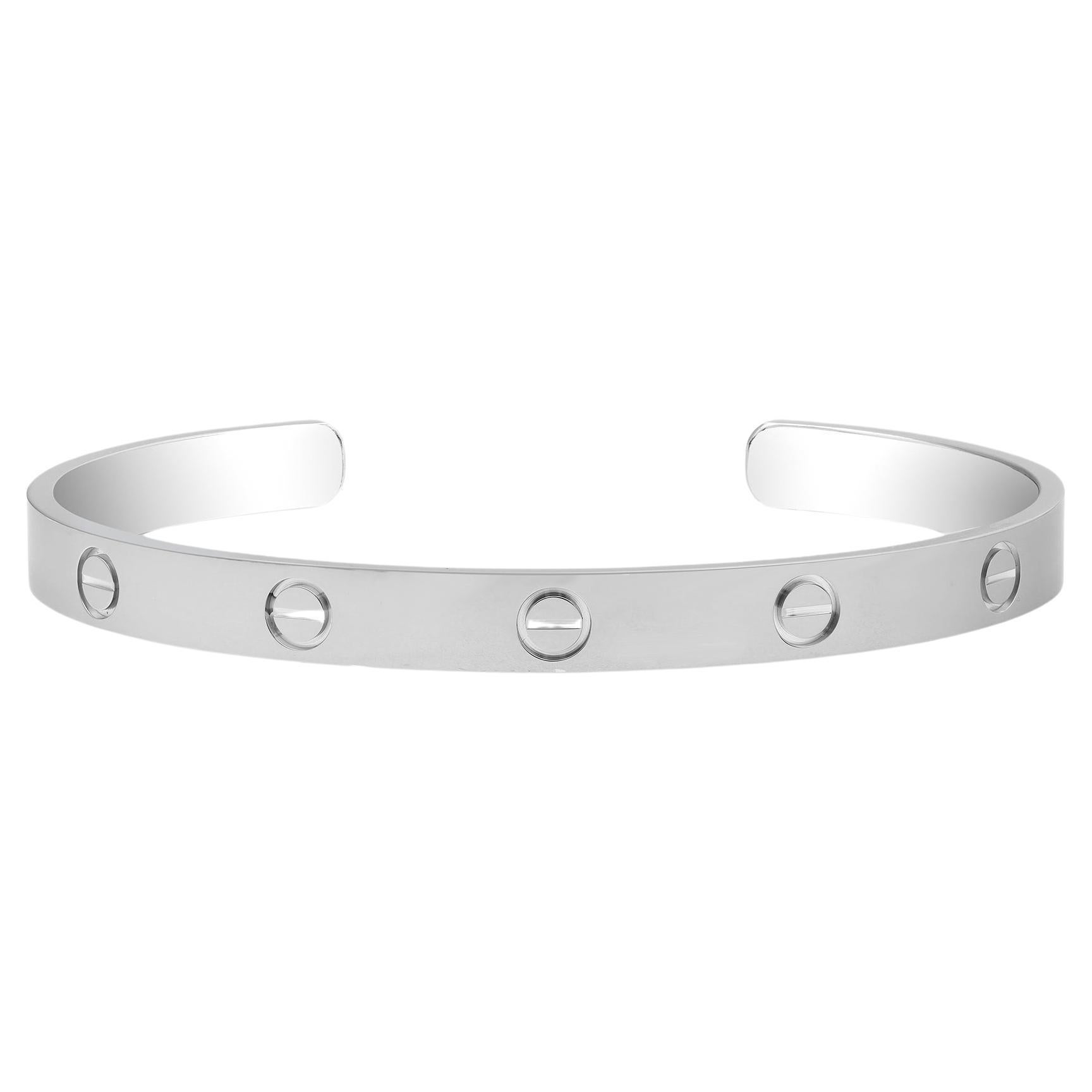Cartier Bracelet jonc ouvert "Open Love" en or blanc 18 carats