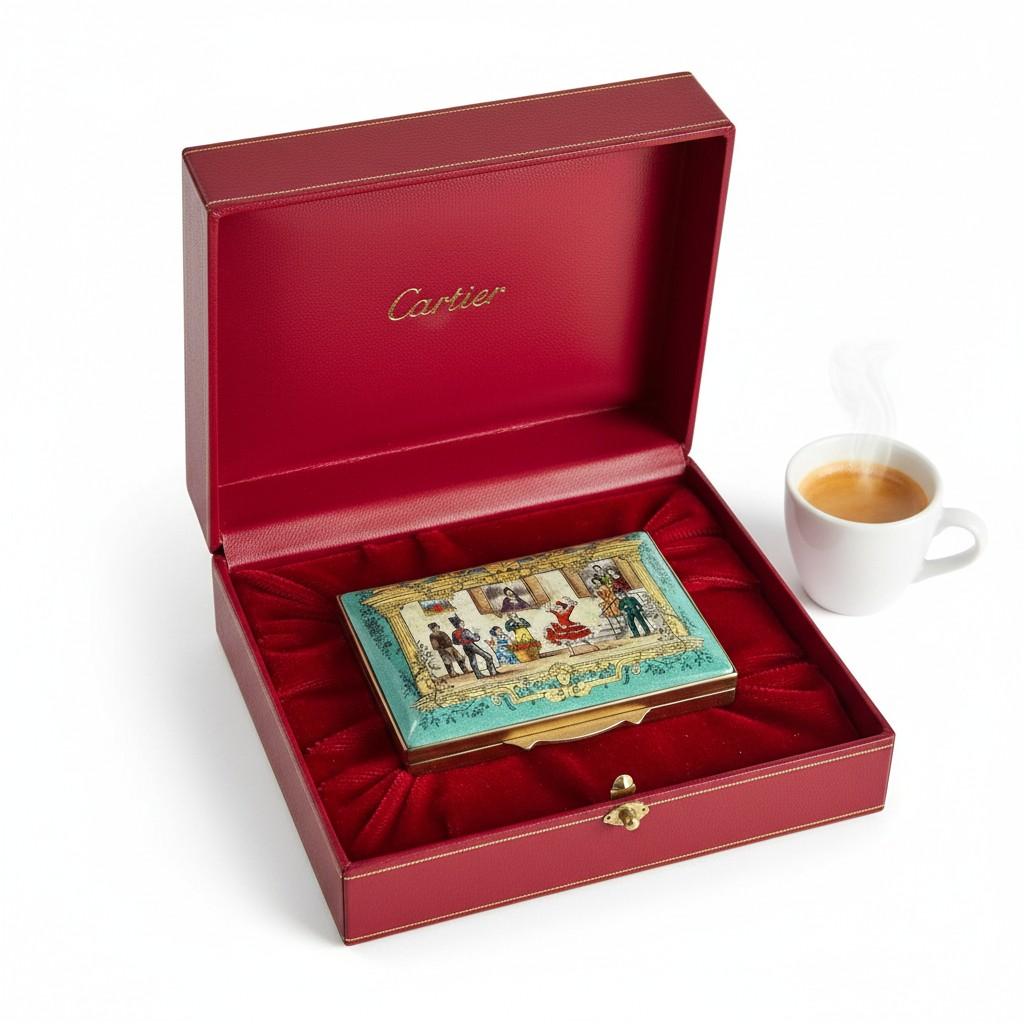 Cartier Opera Collection Enamel Box — Carmen en vente 4