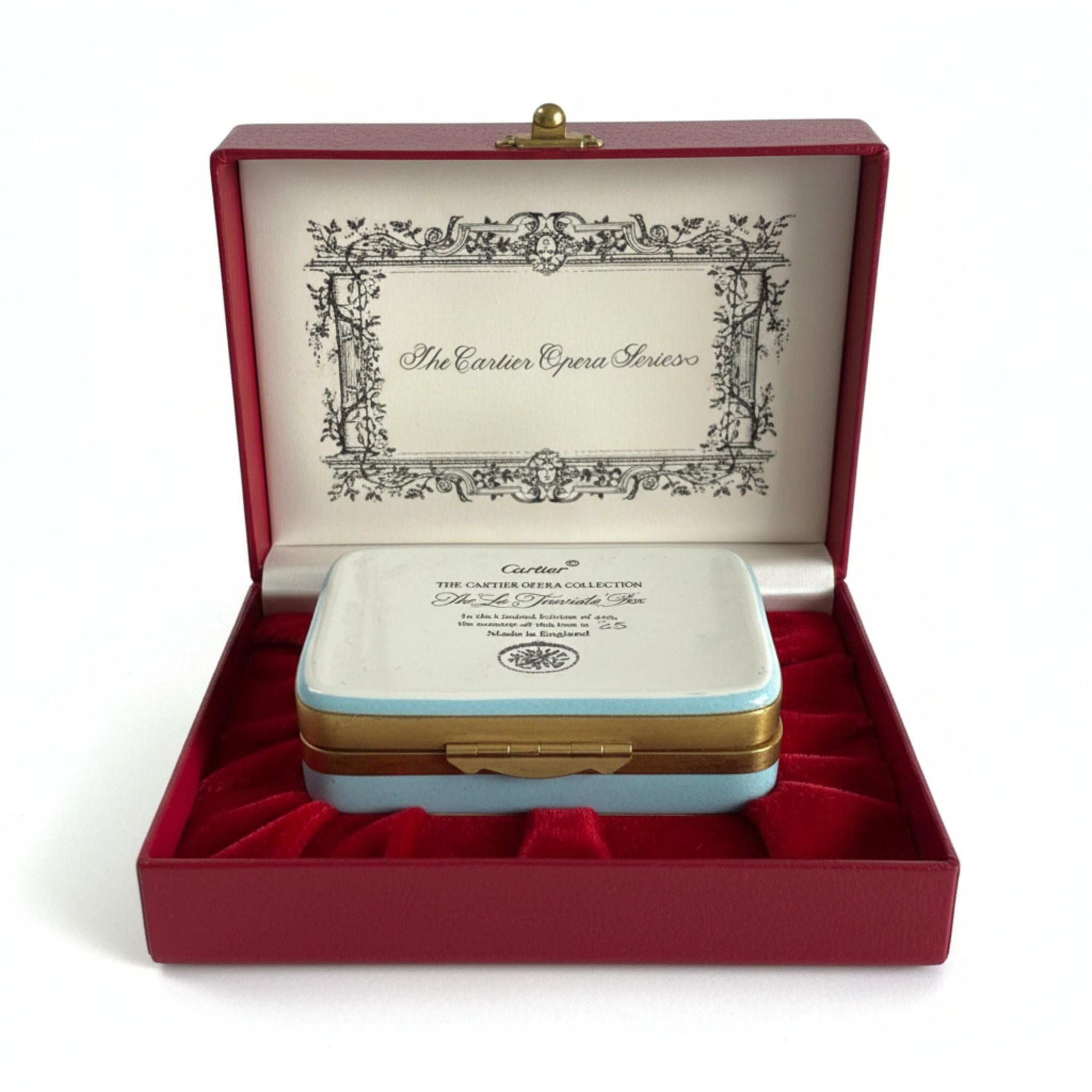 Women's or Men's Cartier Opera Collection Enamel Box — La Traviata For Sale
