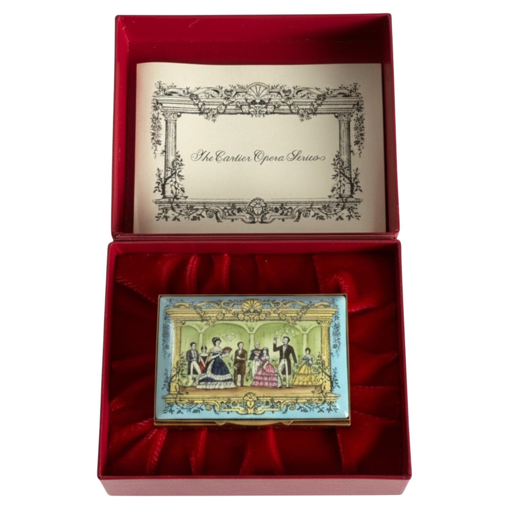 Cartier Opera Collection Enamel Box — La Traviata For Sale