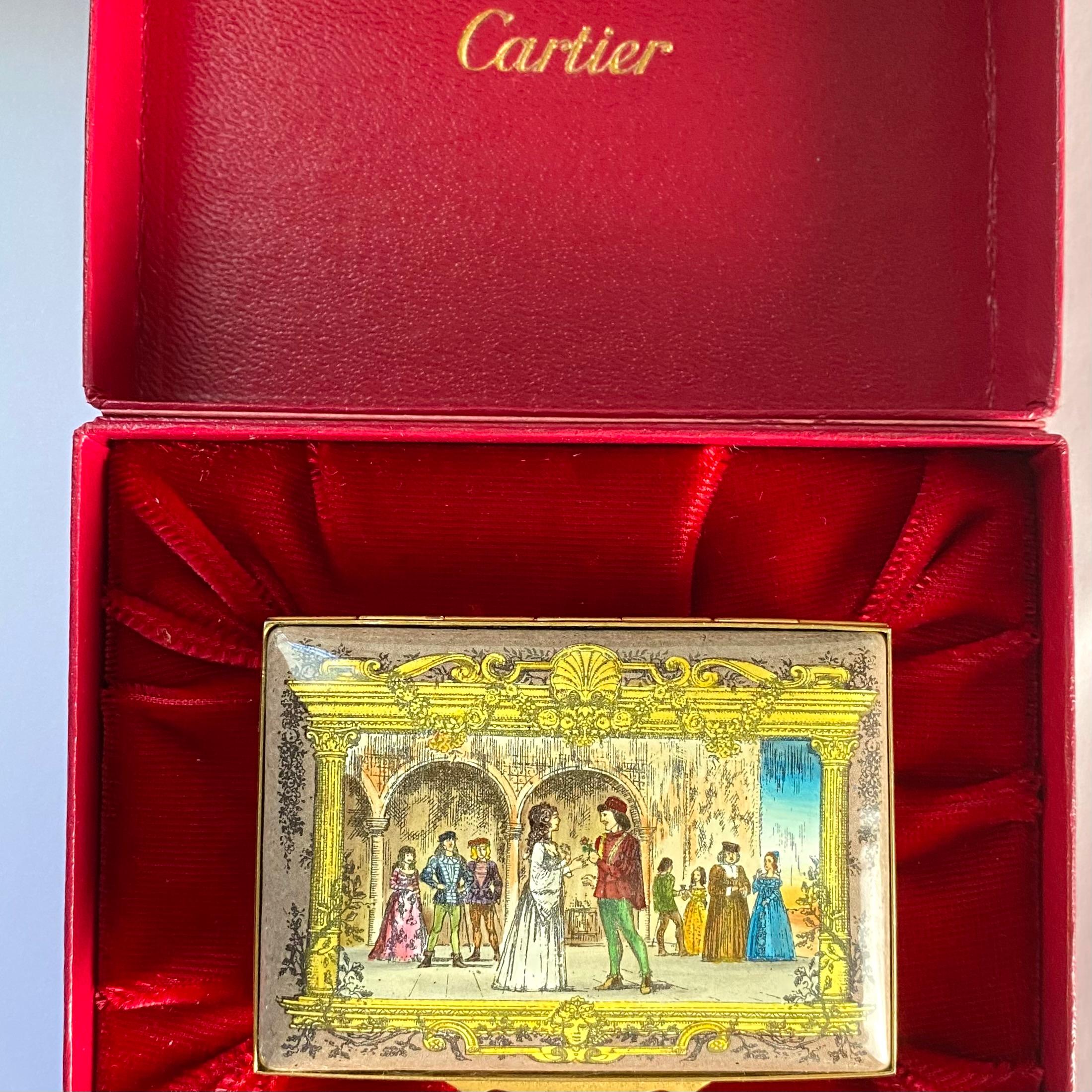 Art Deco Cartier Opera Collection Limited Edition Enamel Box The Romeo and Juliette No 55