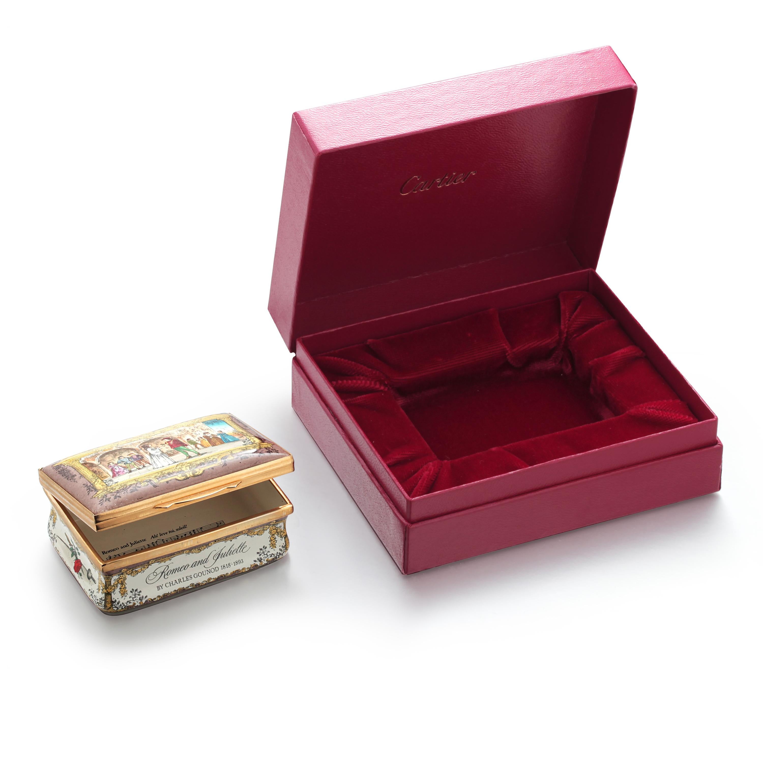 Cartier Opera Collection Limited Edition Enamel Box The Romeo and Juliette No 55 1