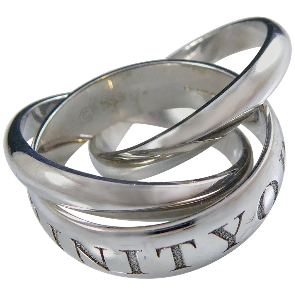 Cartier or Amour Et Trinity White Gold Rolling Ring, circa 1998