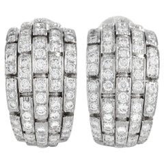 Cartier Oriane Ohrclips aus 18 Karat Weißgold mit 2,42 Karat Diamanten