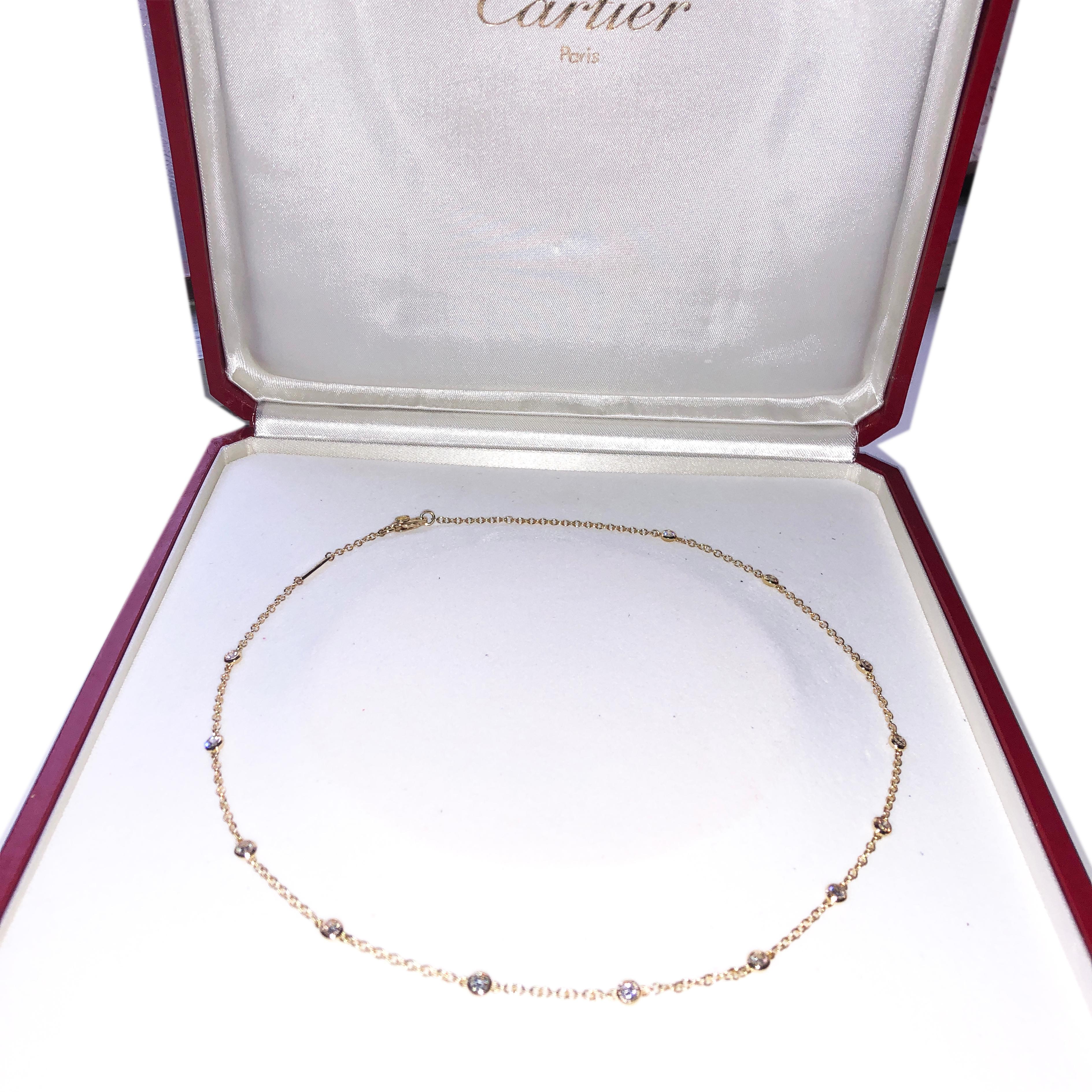 Cartier Original 1985 13 Diamants au mètre Collier en or jaune 18 carats 6