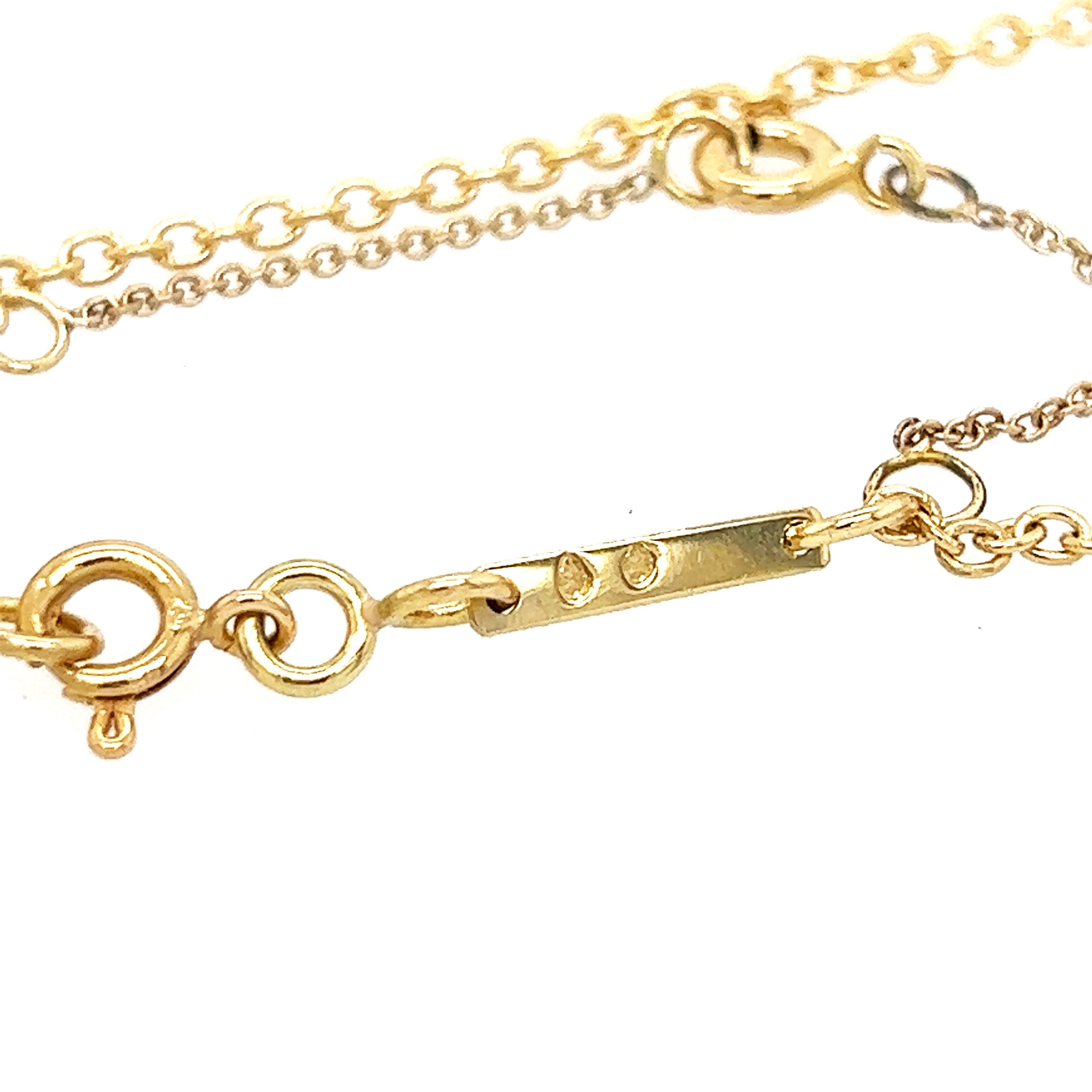Cartier Original 1990 White Diamond 18 Karat Yellow Gold Heart Pendant Necklace 6