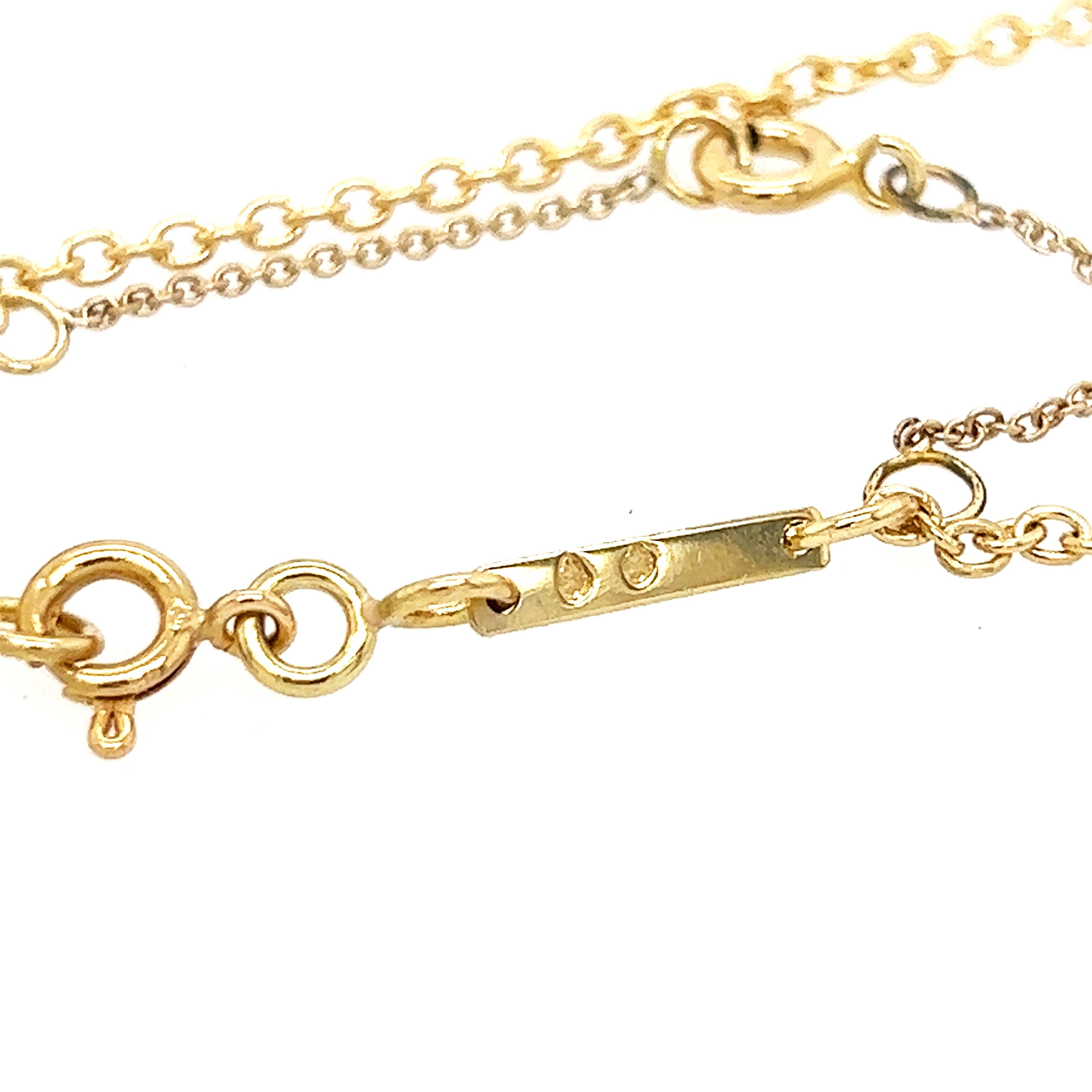 Cartier, collier à pendentif cœur original en or jaune 18 carats et diamants blancs, 1990 3