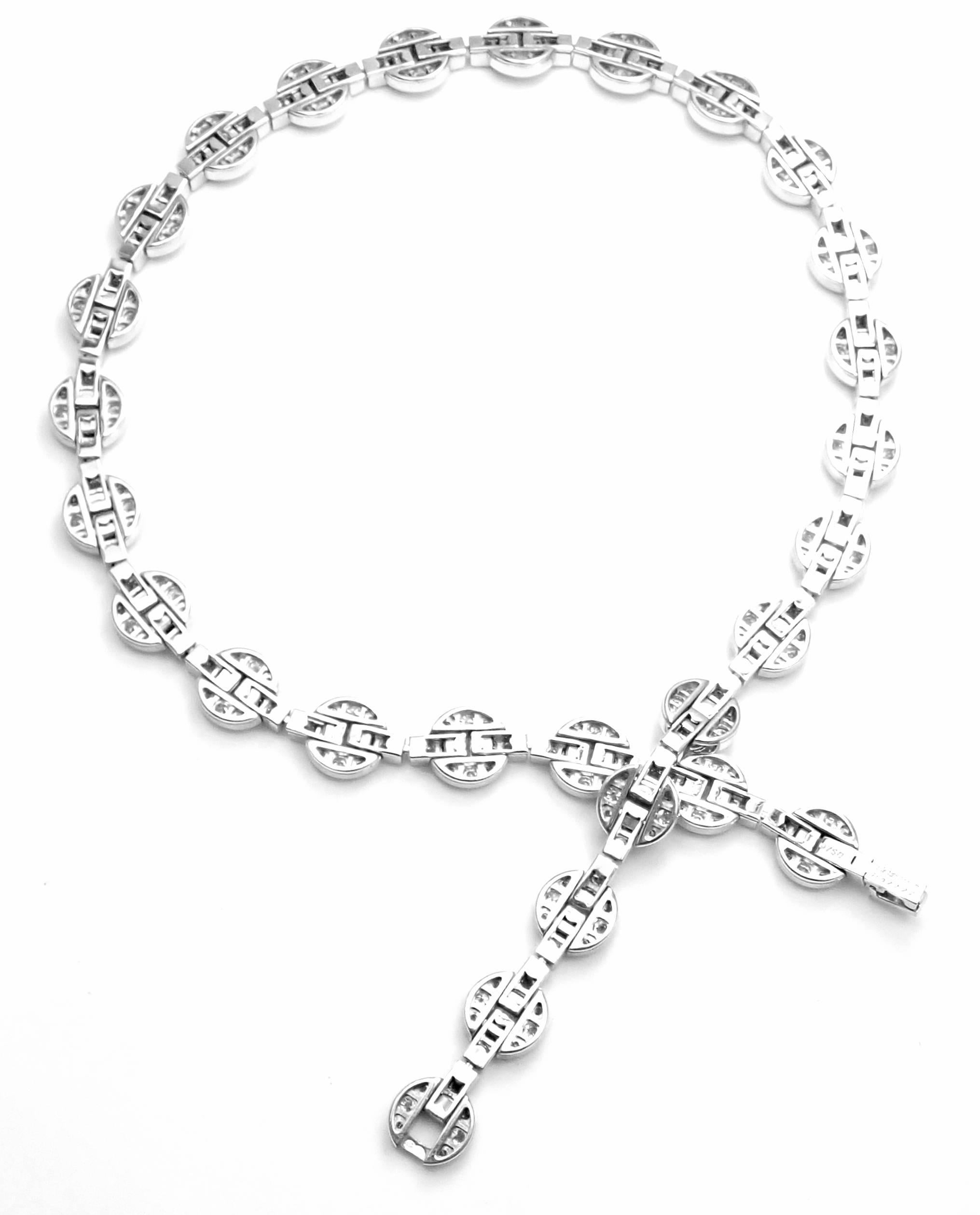 Cartier Orissa 9.17 Carat Diamond White Gold Necklace For Sale 2