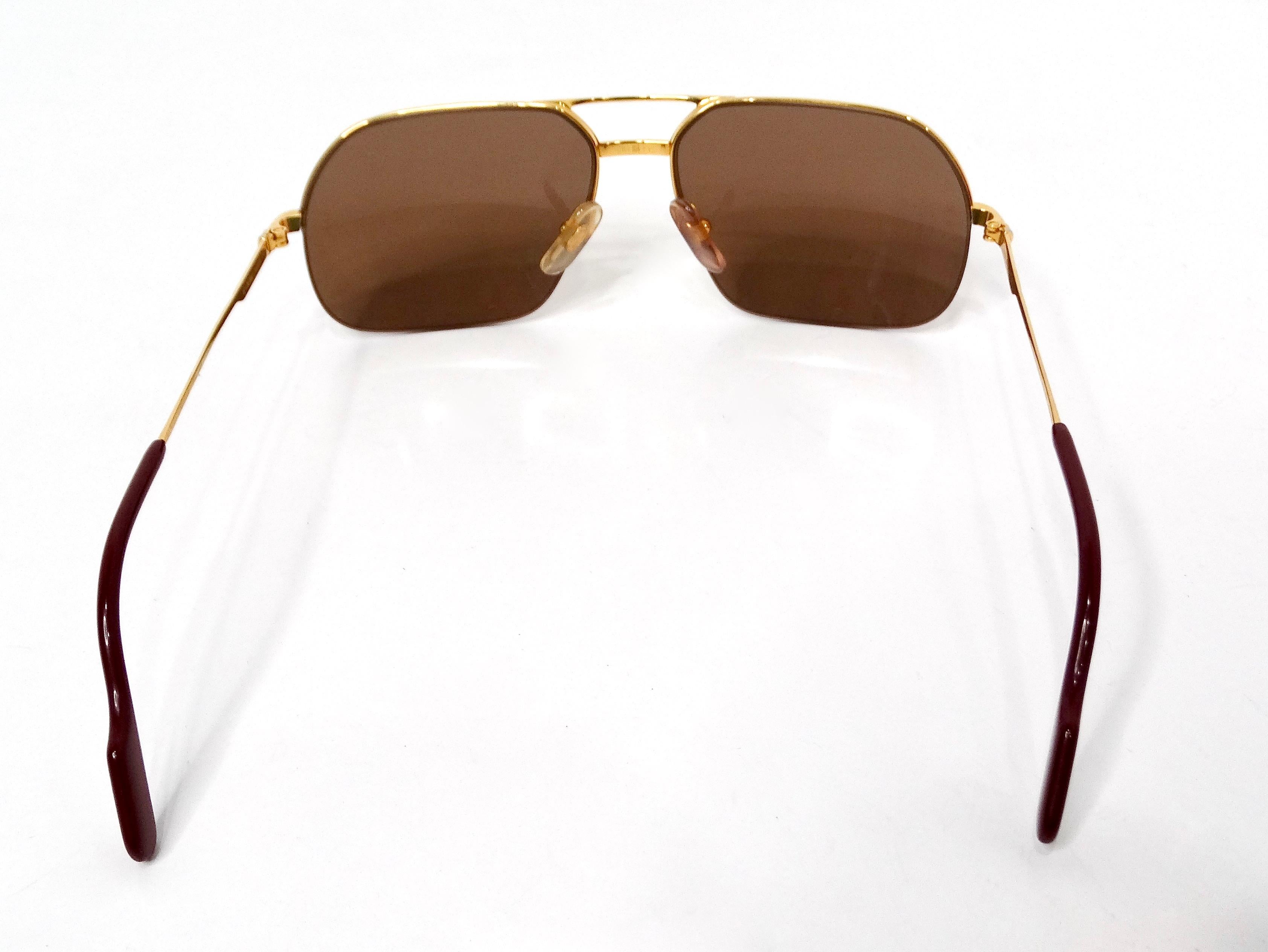 Occhiali da sole Aviator Cartier Orsay in metallo misto, circa anni '80 in vendita 1