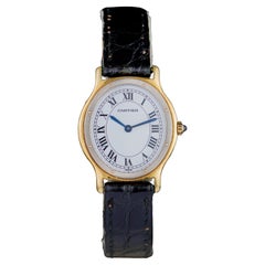 Cartier Oval 18k Yellow Gold & Steel Ladies Wristwatch