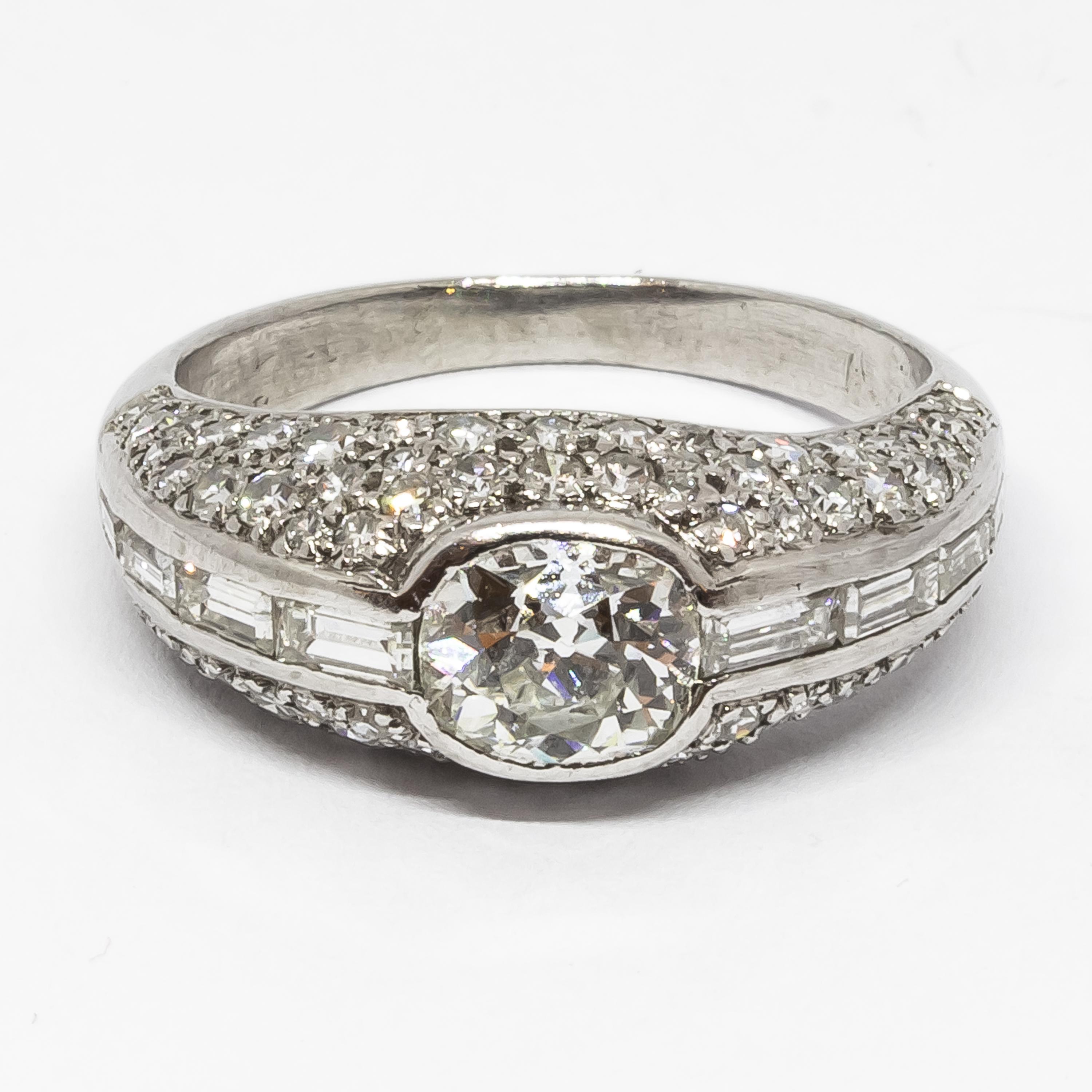 Women's Cartier Oval Cut Diamond Platinum Ring