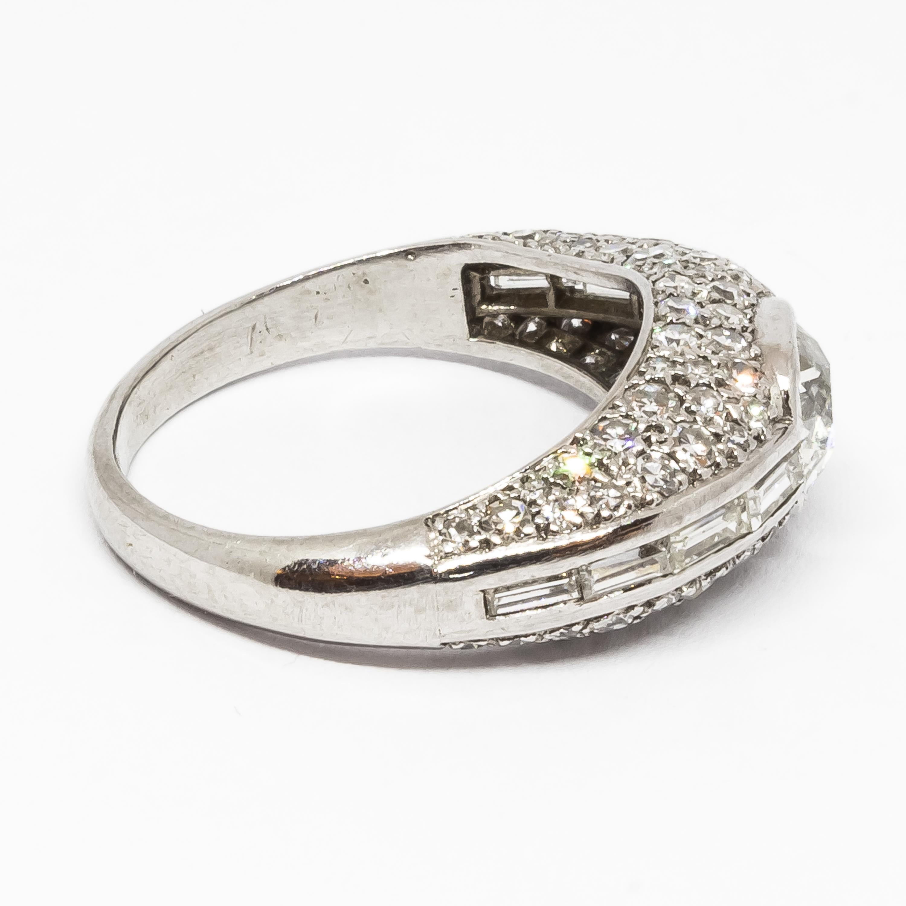 Cartier Oval Cut Diamond Platinum Ring 1