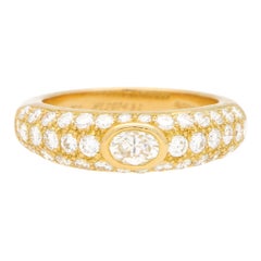 Cartier Oval Diamond Mimi Bombé Ring Set in 18 Karat Yellow Gold