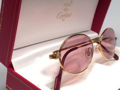 Cartier Oval St Honore Limited Series Ruby 49mm 18k Plated Sunglasses France