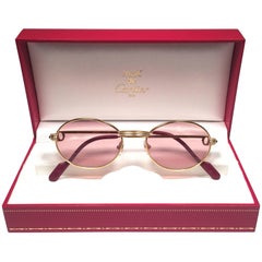Cartier Oval St Honore Limited Series Ruby 49mm 18k Plated Sunglasses France
