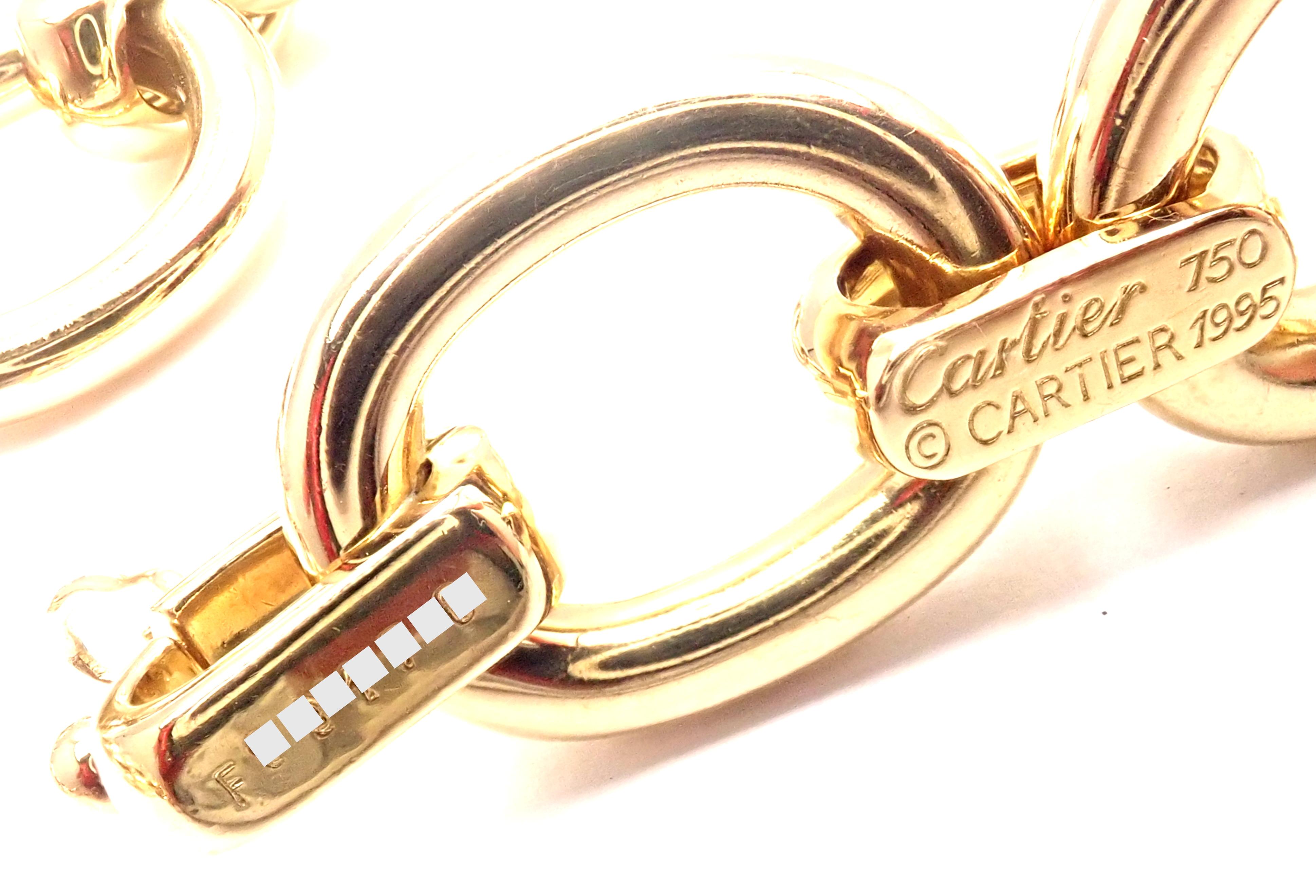 Cartier Oval Yellow Gold Link Necklace 2