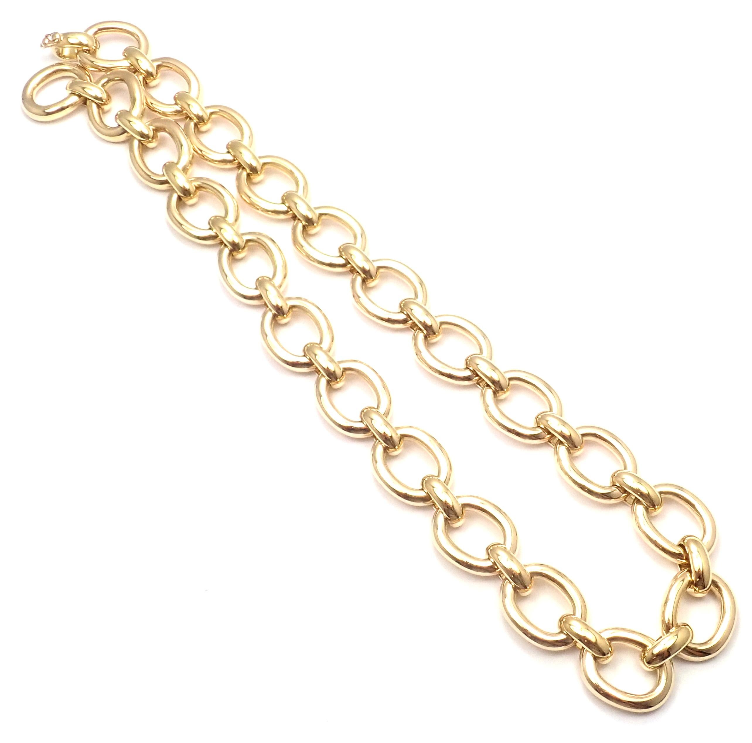 Cartier Oval Yellow Gold Link Necklace 3