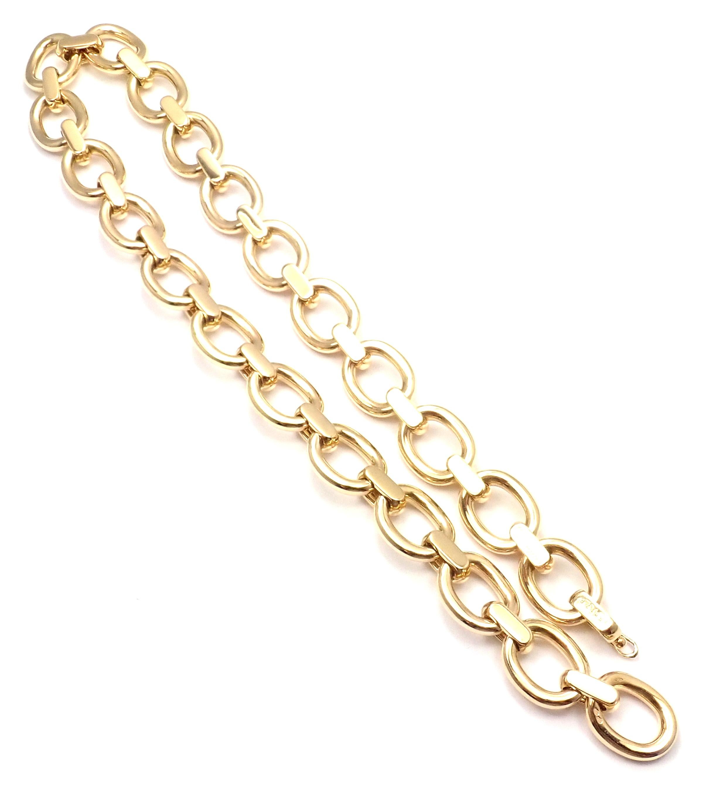 Cartier Oval Yellow Gold Link Necklace 4