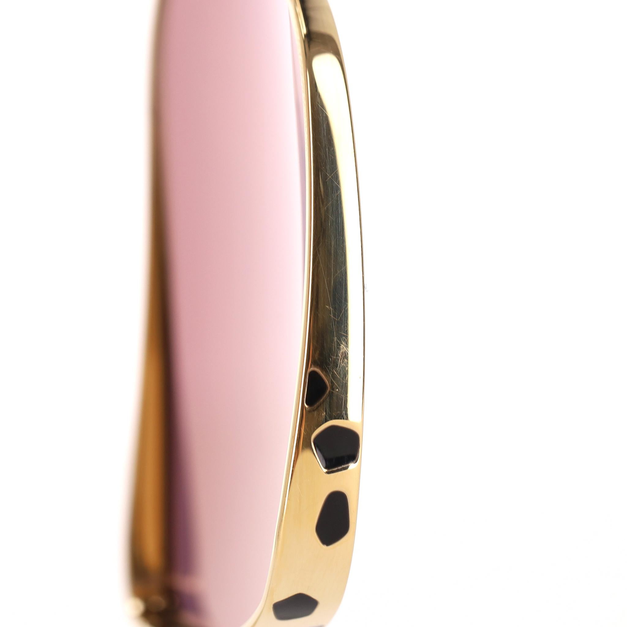 Occhiali da sole oversize di Cartier con montatura a macchie di pantera in vendita 8