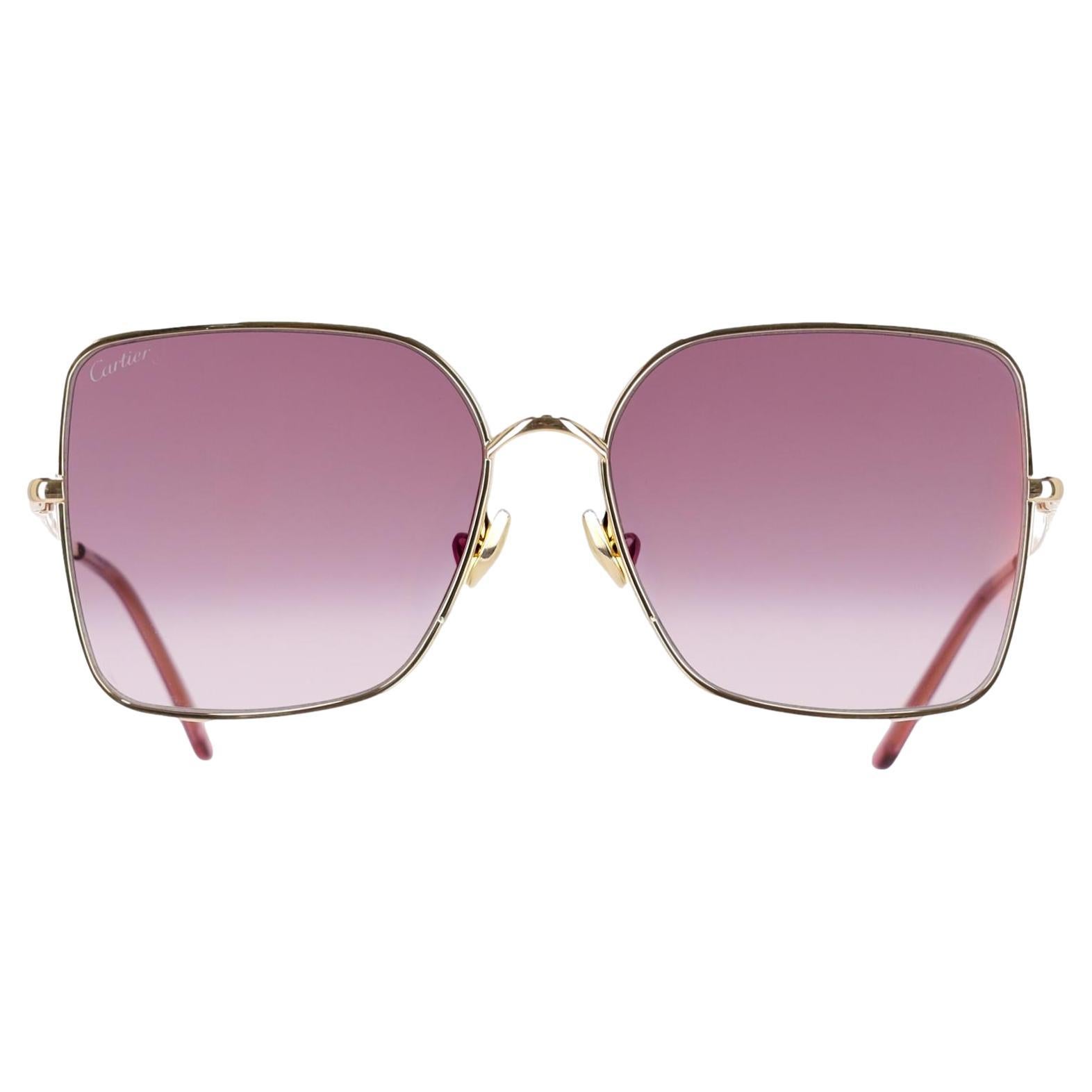 Occhiali da sole oversize di Cartier con montatura a macchie di pantera