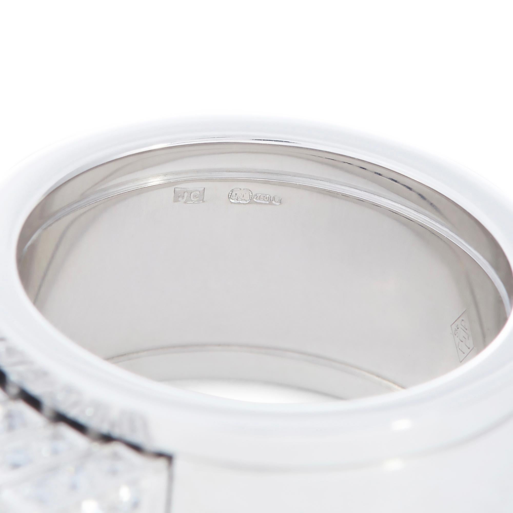Women's or Men's Cartier 'Paillettes' White Gold Diamond Ring