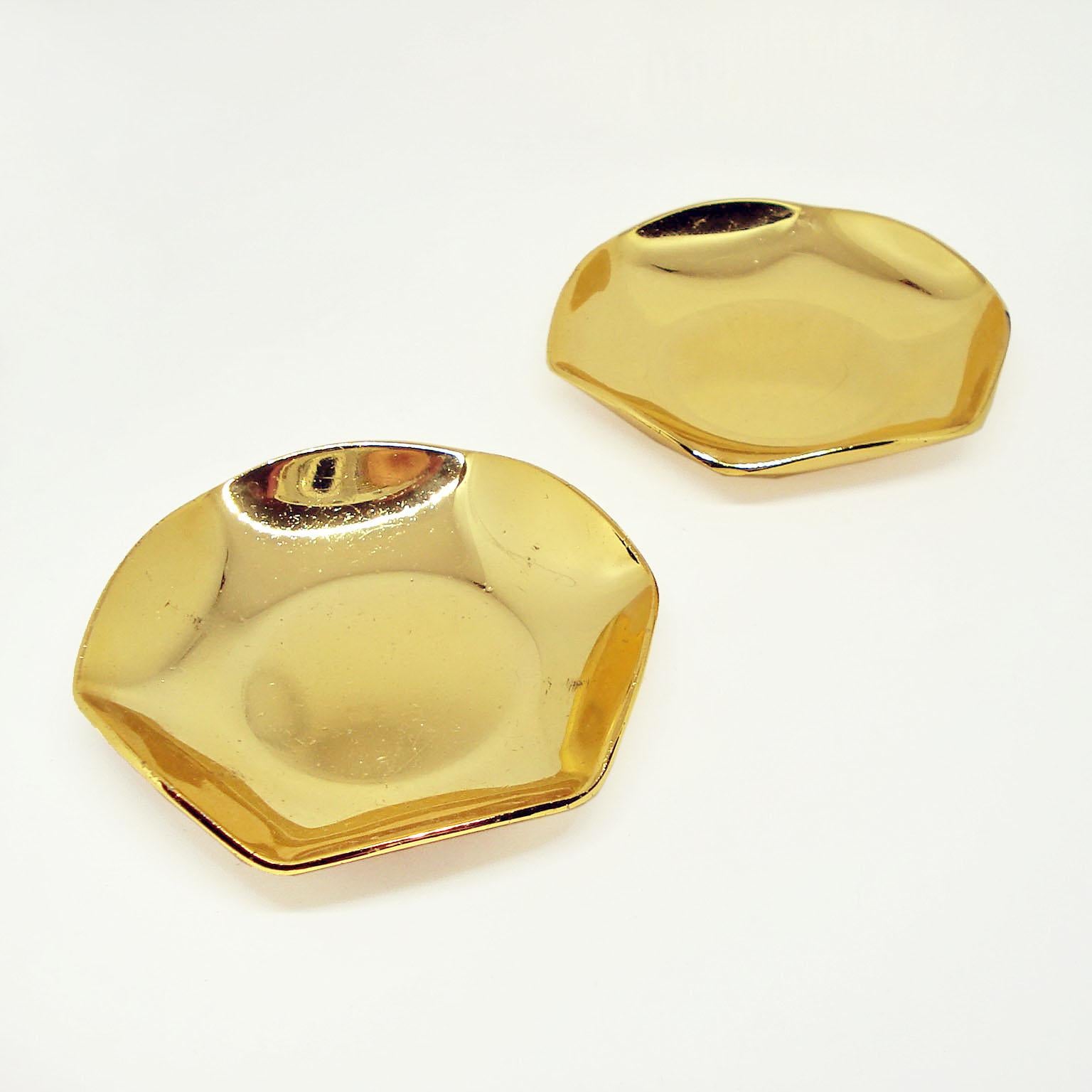 Gilt Metal Pair of Coupes in Original Box, by Cartier 3
