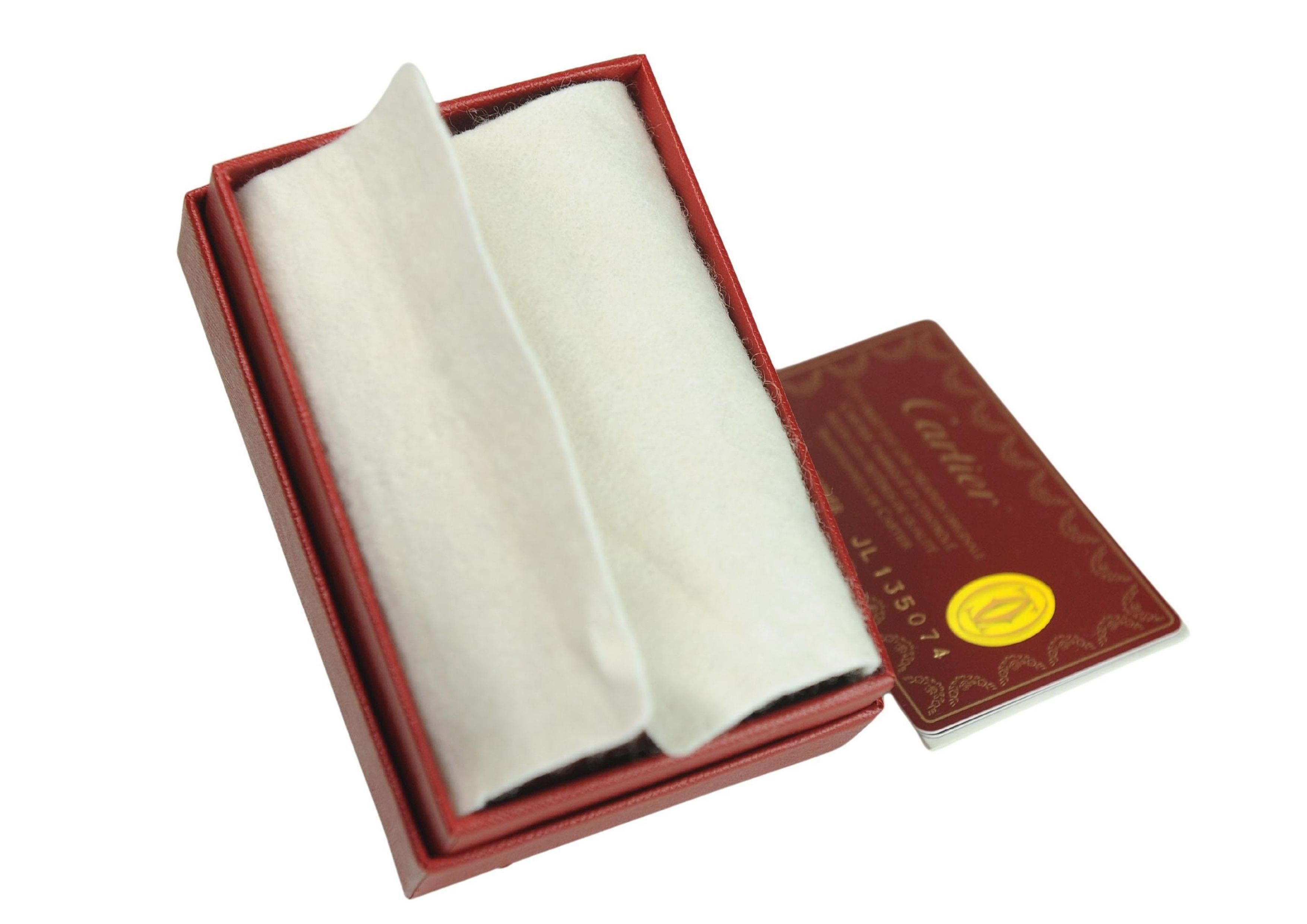 Accendino Cartier Palladium Briquet con custodia in pelle Cartier Servito In condizioni buone in vendita a Reading, Berkshire