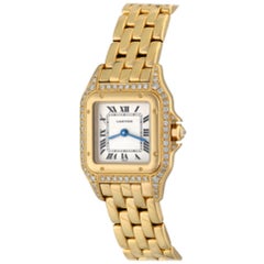 Cartier Panther 18 Karat Gold Diamond Set Ladies Watch