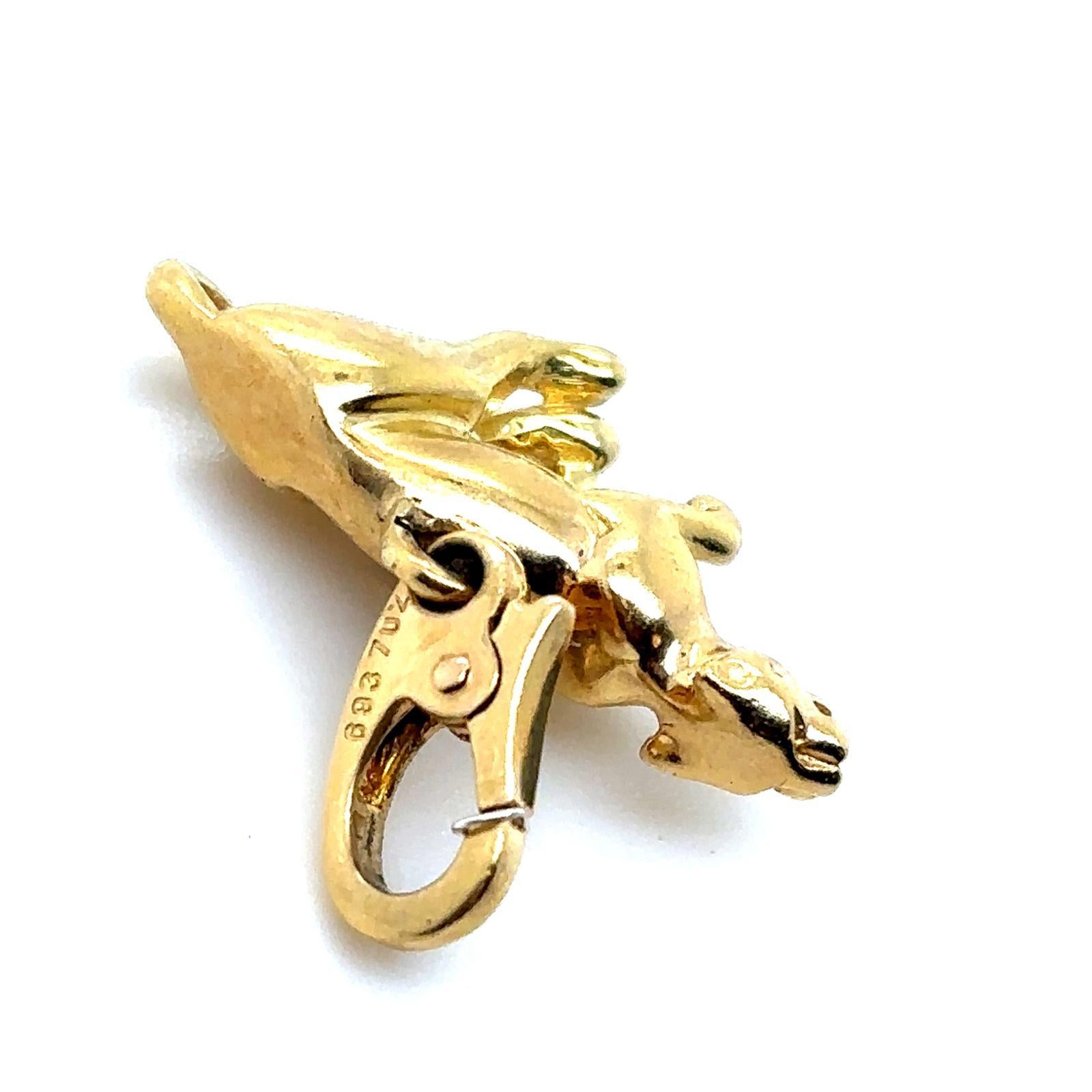 Charm en or jaune 18 carats de la Panthère de Cartier Unisexe en vente