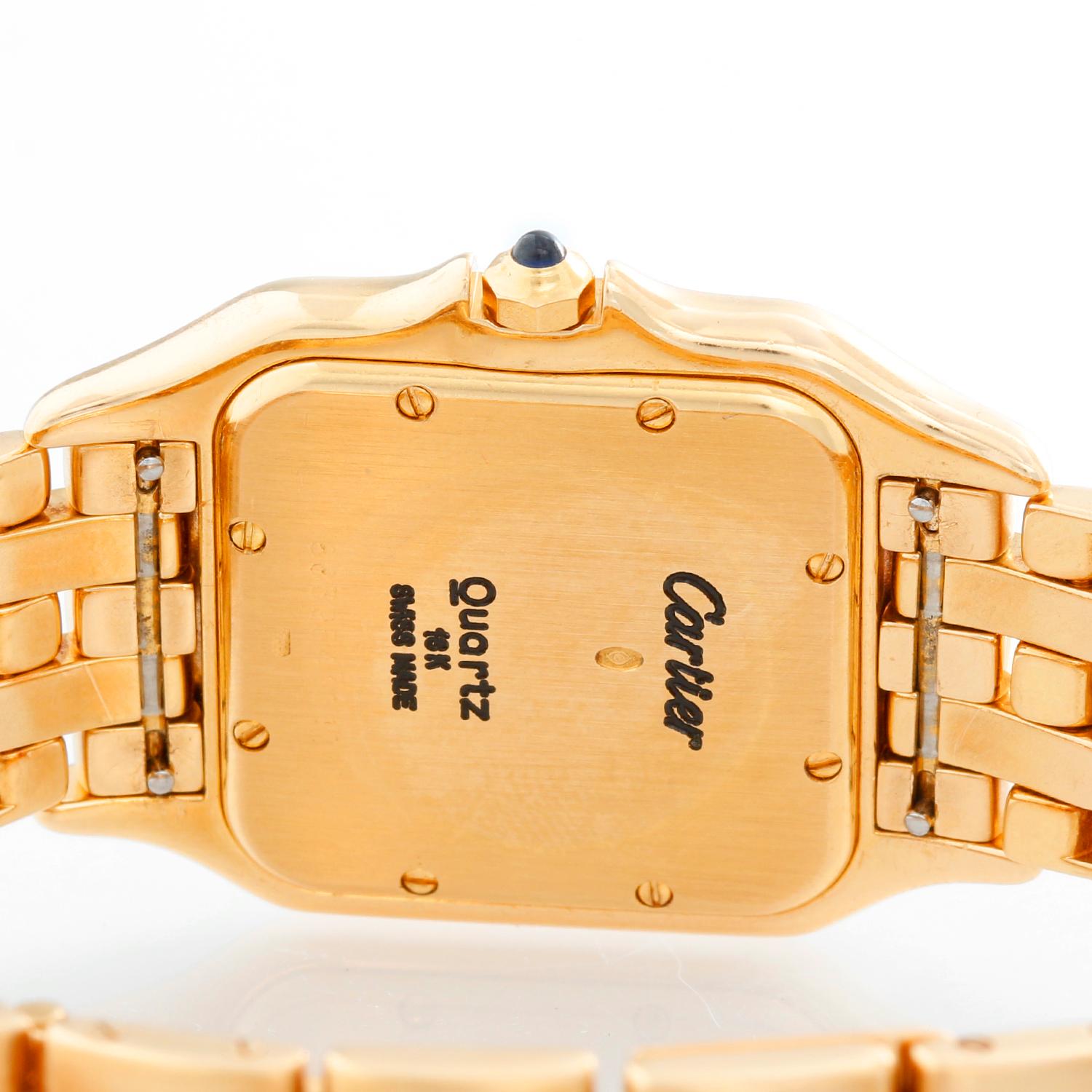 Cartier Panther 18 Karat Yellow Gold Men's Quartz Watch with Date In Excellent Condition In Dallas, TX