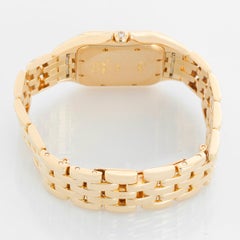 Cartier Panther 18k Yellow Gold Men's Quartz Watch with Date & Diamonds