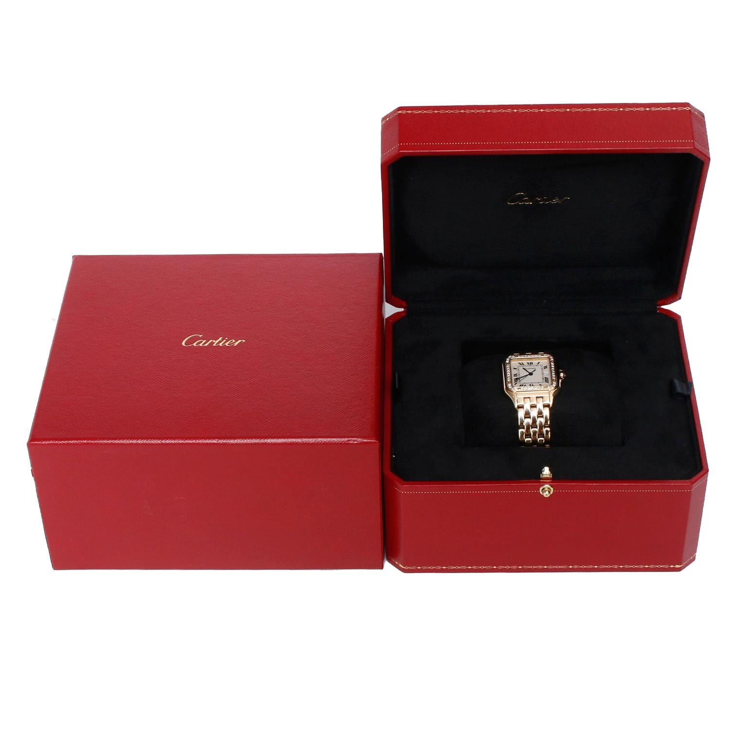 Cartier Panther 18k Yellow Gold Men's Quartz Watch with Date & Diamonds  W25014B 4