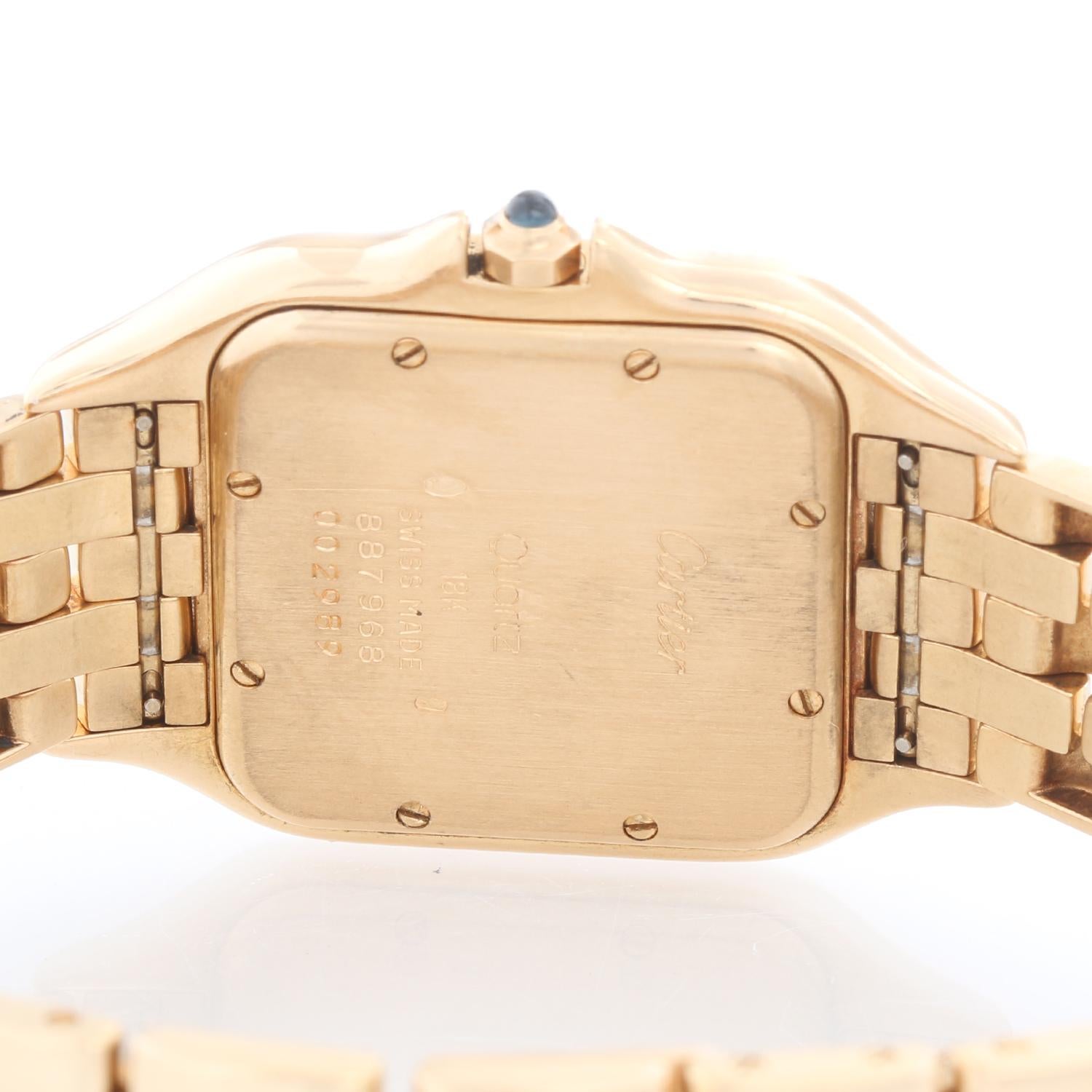 Women's or Men's Cartier Panther 18 Karat Yellow Gold Men's Quartz Watch with Date