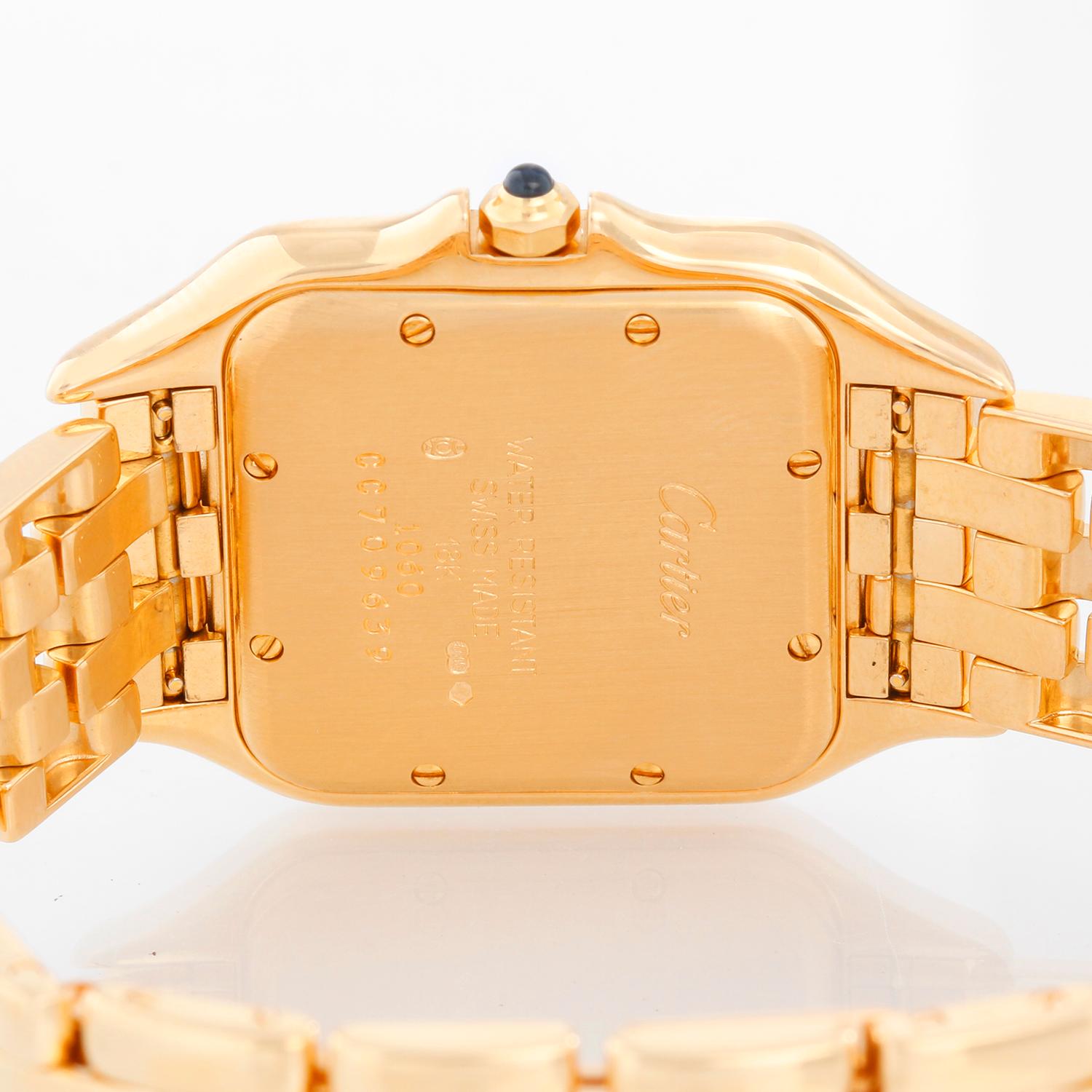 Women's or Men's Cartier Panther 18k Yellow Gold Men's Quartz Watch with Date W25014B9