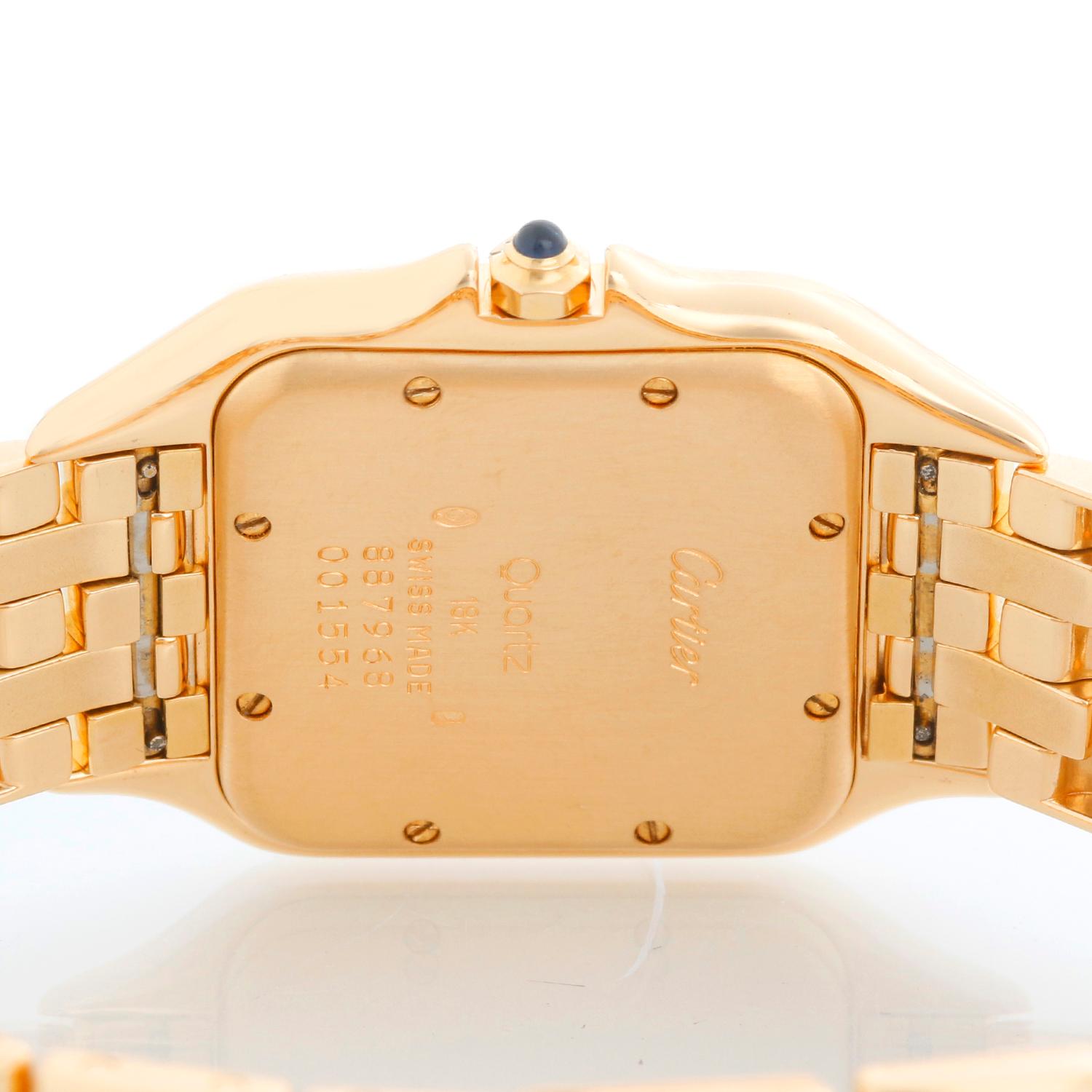 da uomo o donna Cartier Panther 18k Yellow Gold Men's Quartz Watch with Date W25014B9 in vendita