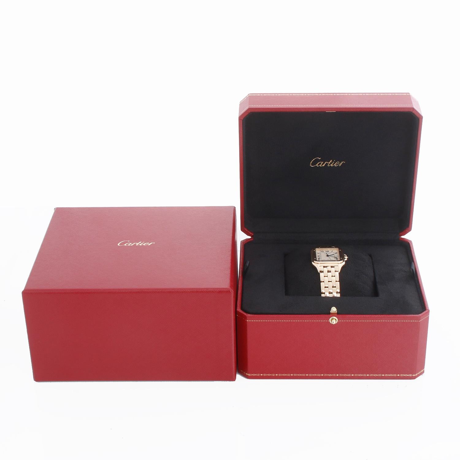 Cartier Panther 18k Yellow Gold Men's Quartz Watch with Date W25014B9 in vendita 1