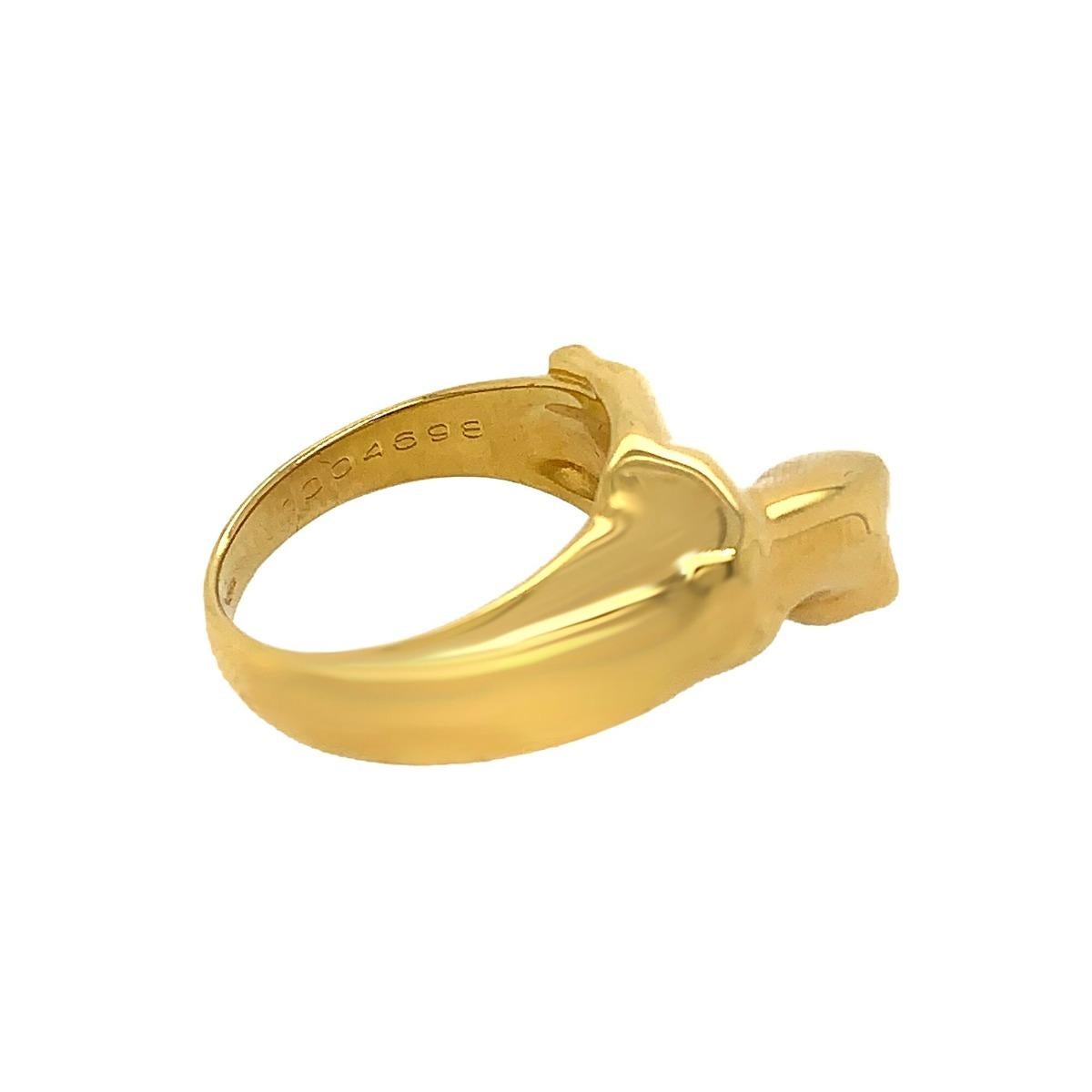 Cartier Panther 18 Karat Yellow Gold Ring In Excellent Condition In New York, NY