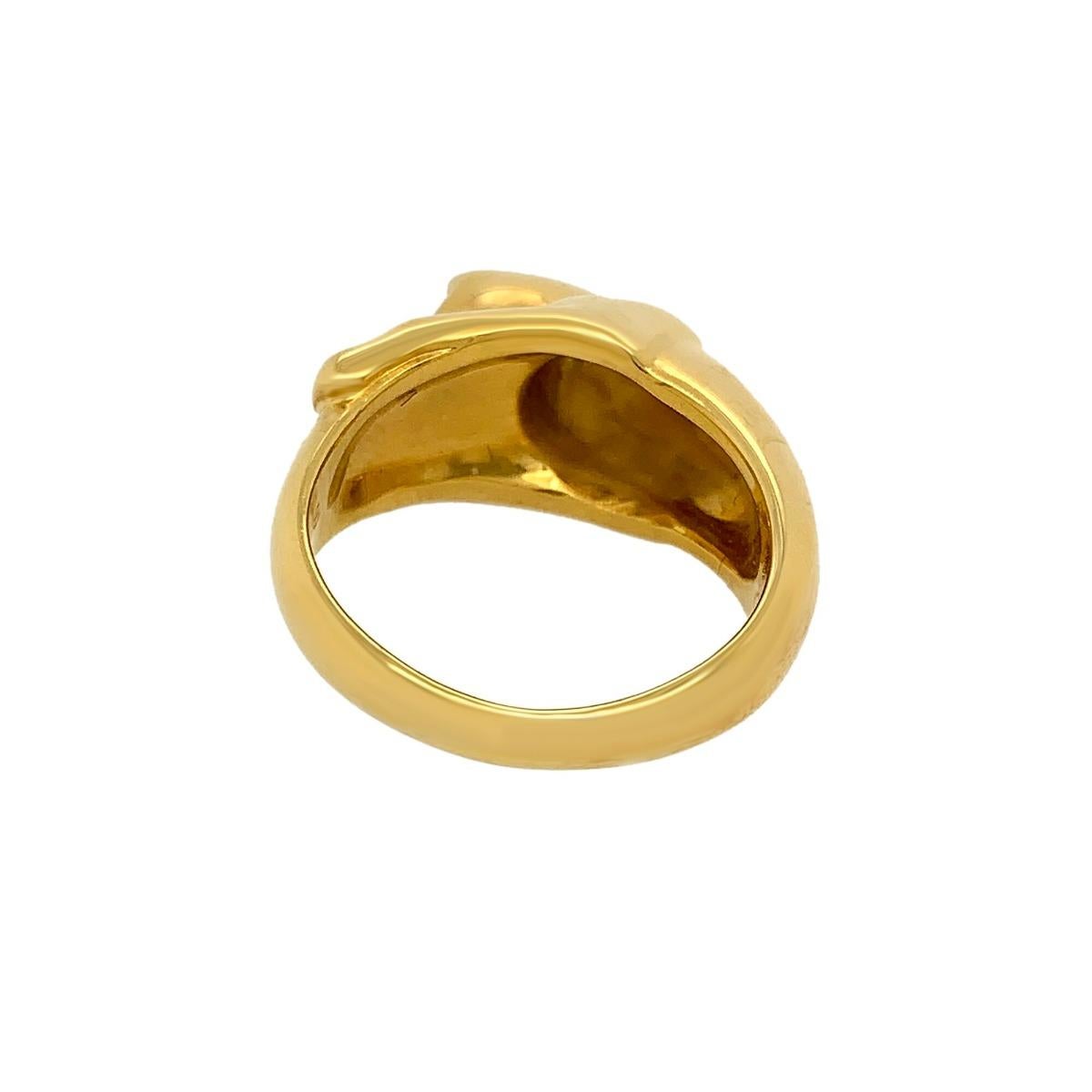 Women's Cartier Panther 18 Karat Yellow Gold Ring