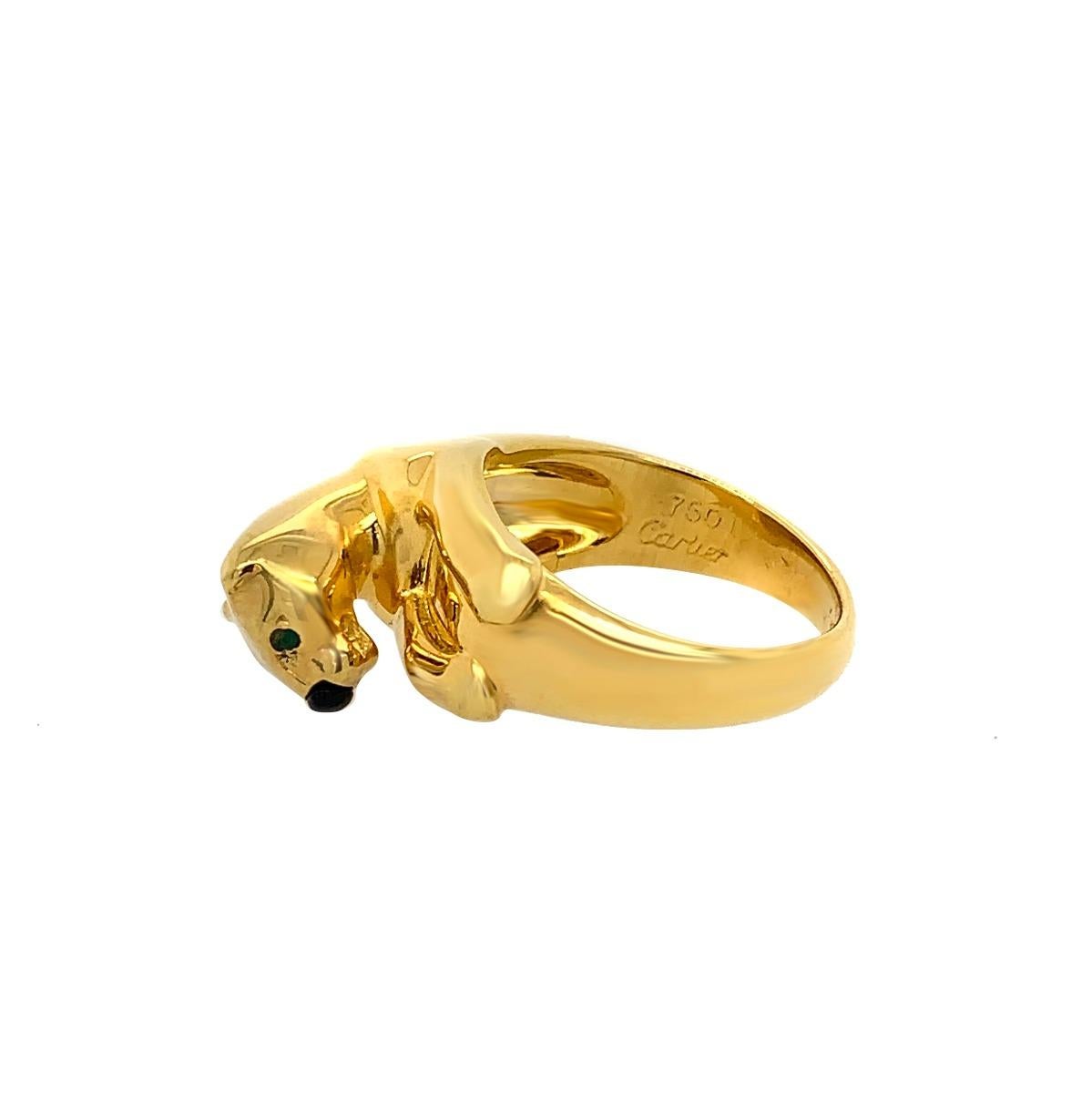 Cartier Panther 18 Karat Yellow Gold Ring 1