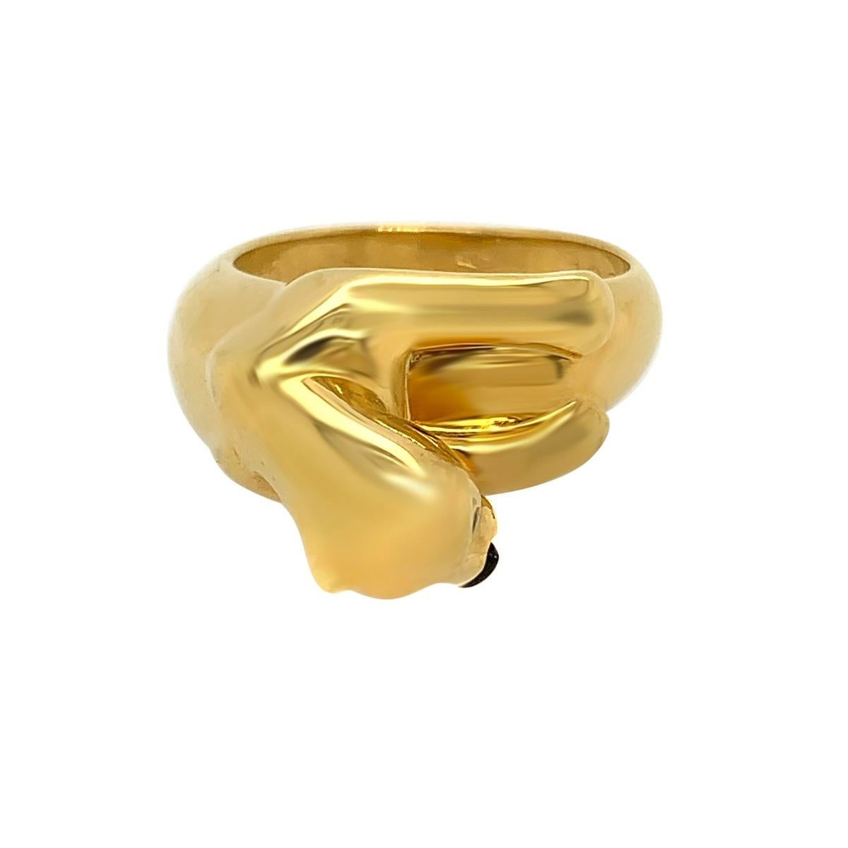 Cartier Panther 18 Karat Yellow Gold Ring 2