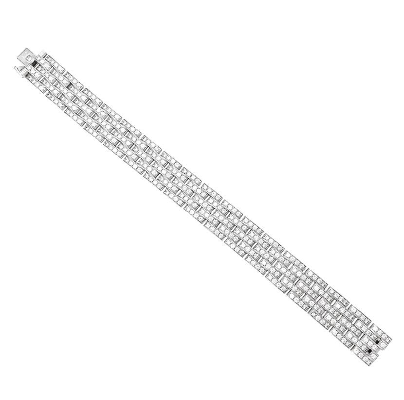 A 18 Kt white gold Cartier bracelet, 
