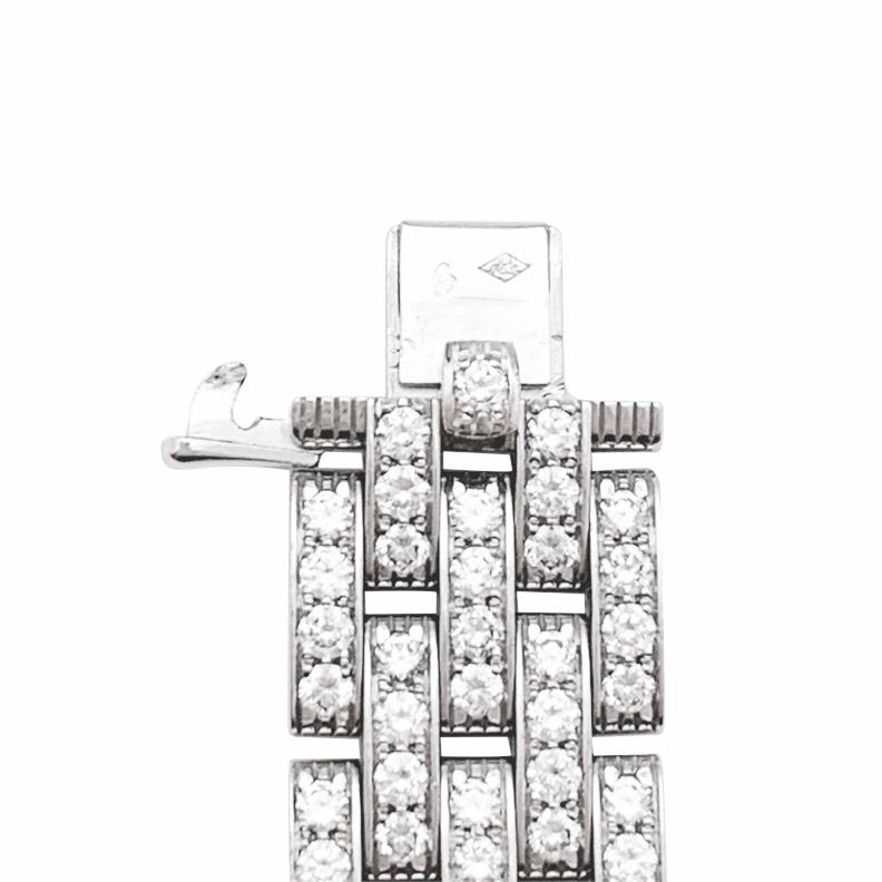 Women's or Men's Cartier Panther Bracelet, White Gold and Diamonds