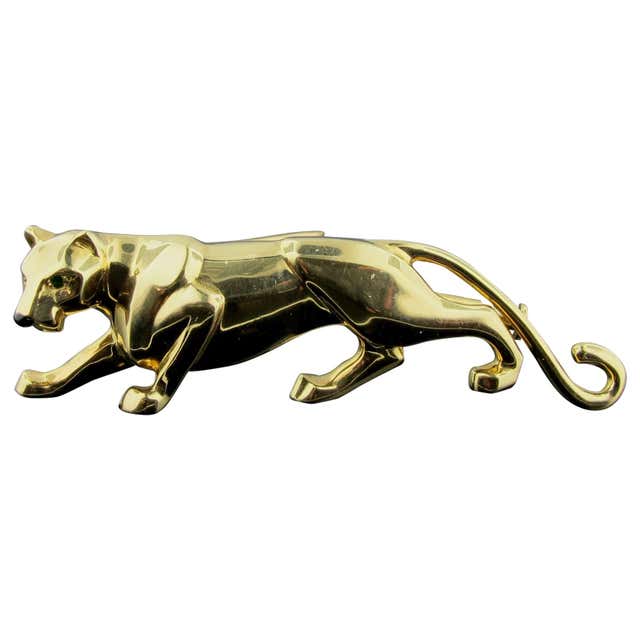 Cartier Panther de Cartier 18 Karat Yellow Gold Panther Brooch